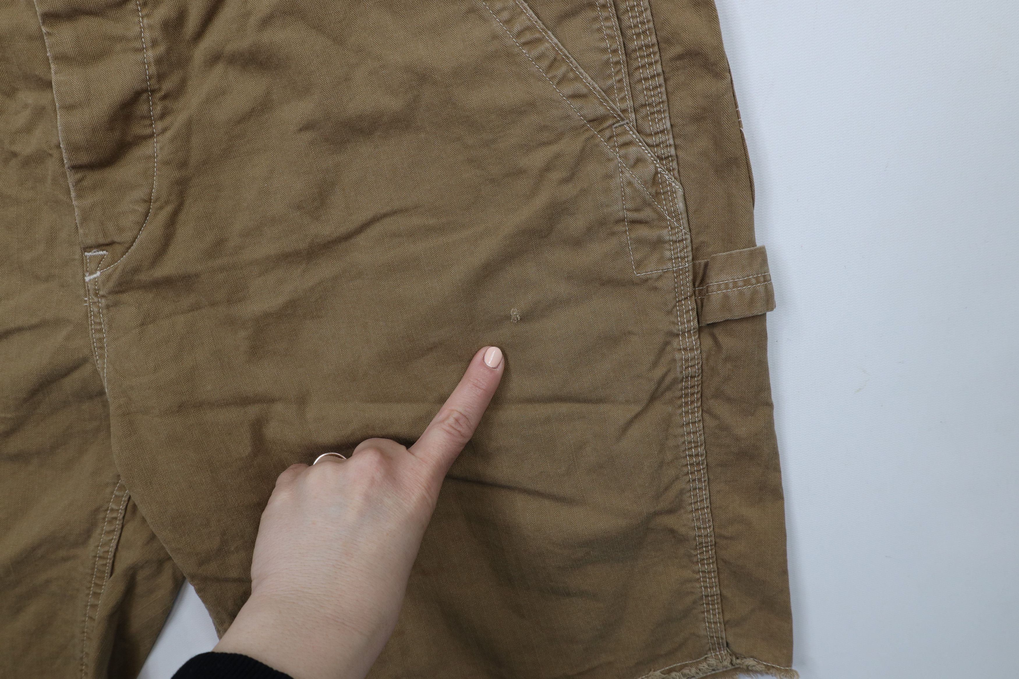 Ralph Lauren × Vintage Vintage 90s Ralph Lauren Fit Herringbone Button Fly Shorts Size US 40 / EU 56 - 5 Thumbnail