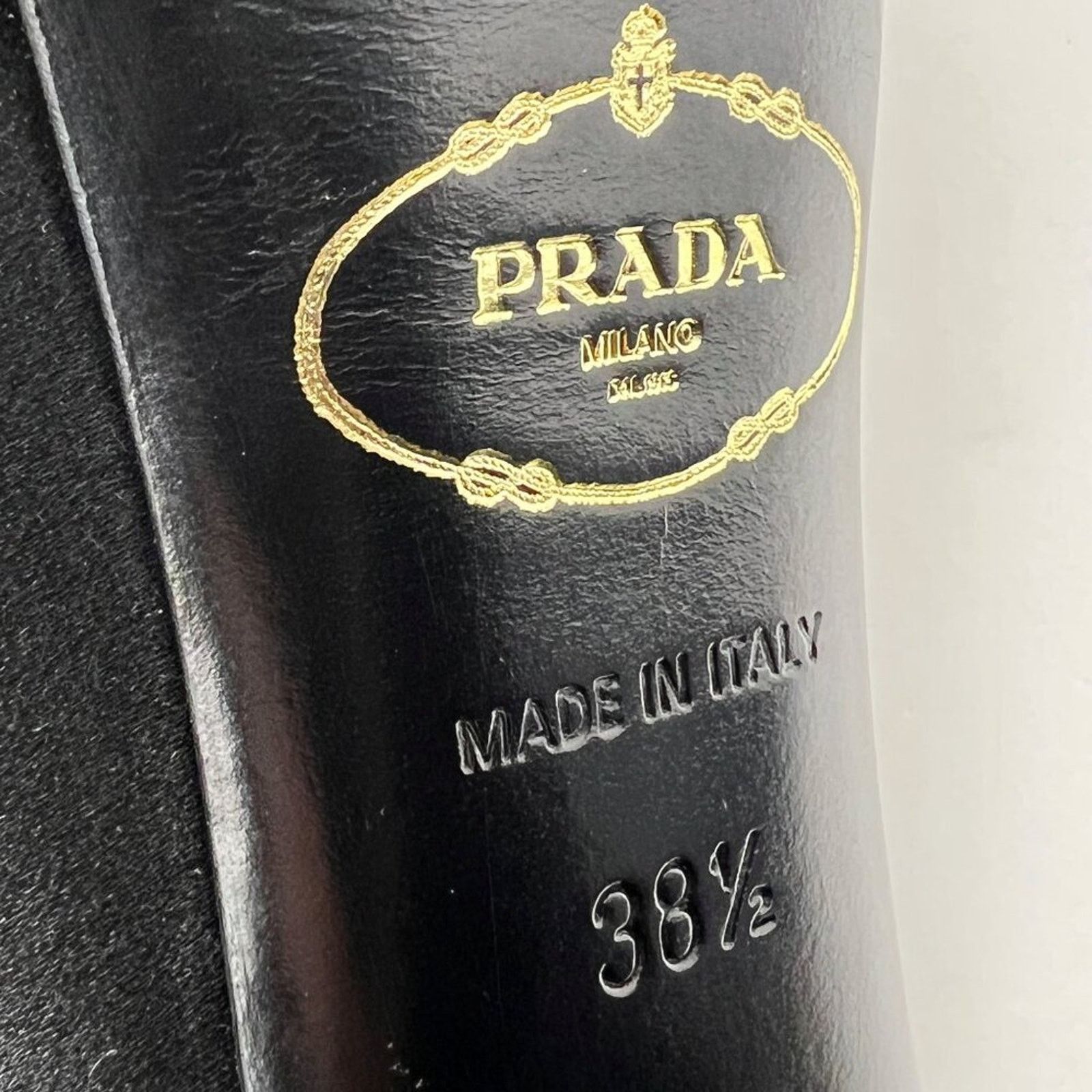 Prada Prada Black Satin Gold Sequins Mary Jane Platform Pumps Size US 8.5 / IT 38.5 - 7 Thumbnail