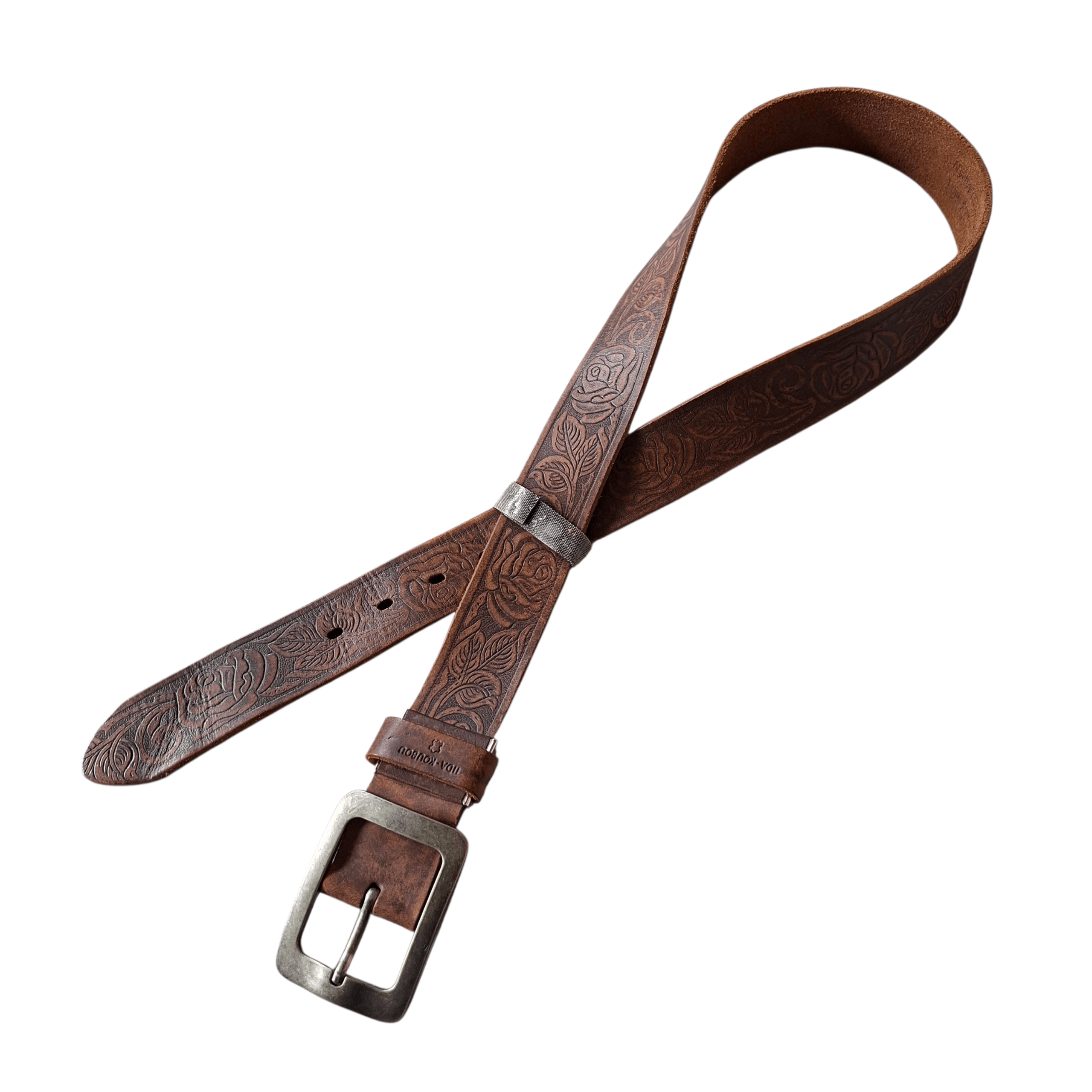 Japanese Brand 🧱 Vintage lida koubou garrison emboss leather belt Size ONE SIZE - 1 Thumbnail