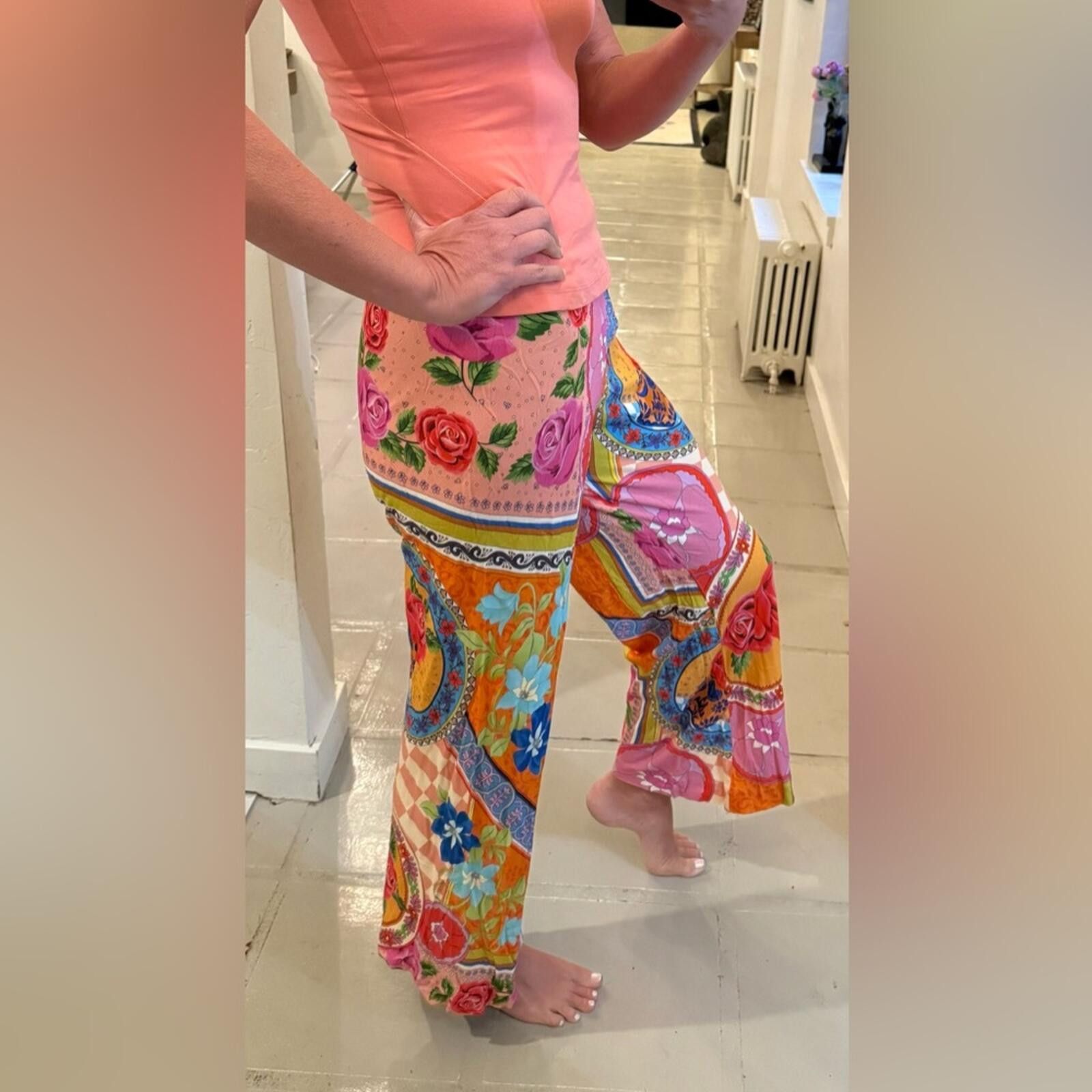 Stella McCartney NWT Spell Aphrodite Bias Pant Floral Boho Straight Leg M Size 32" / US 10 / IT 46 - 3 Thumbnail