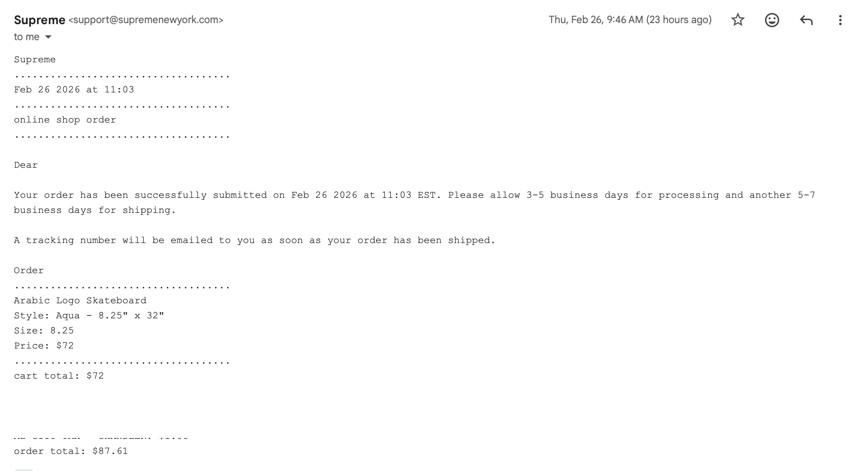Supreme Arabic Logo Skateboard Size ONE SIZE - 4 Thumbnail