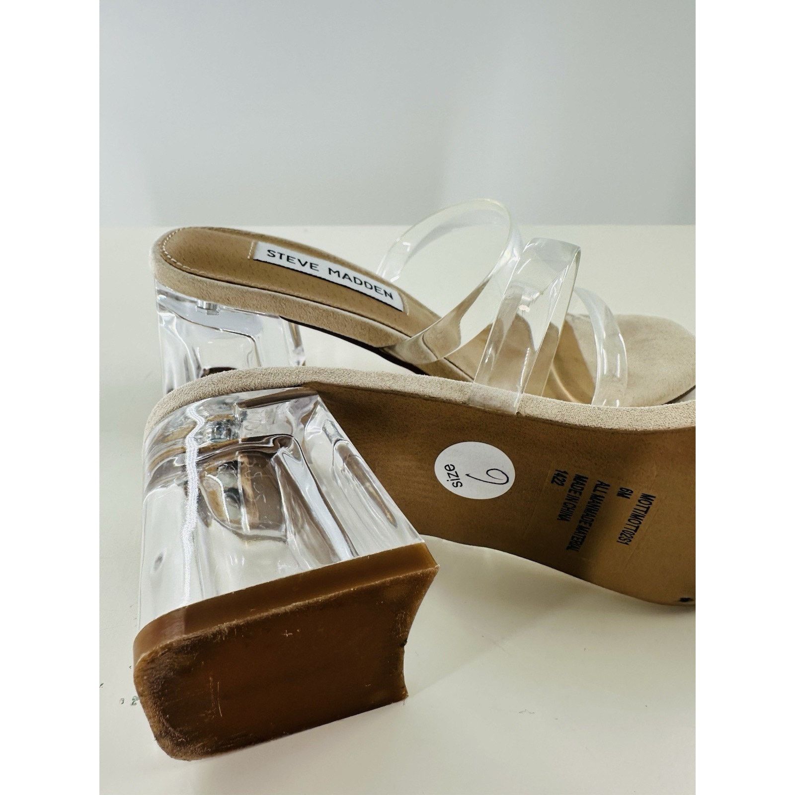 Steve Madden Steve Madden Women's Lilah High Heels Sandal Clear Straps Size US 6 / IT 36 - 7 Thumbnail