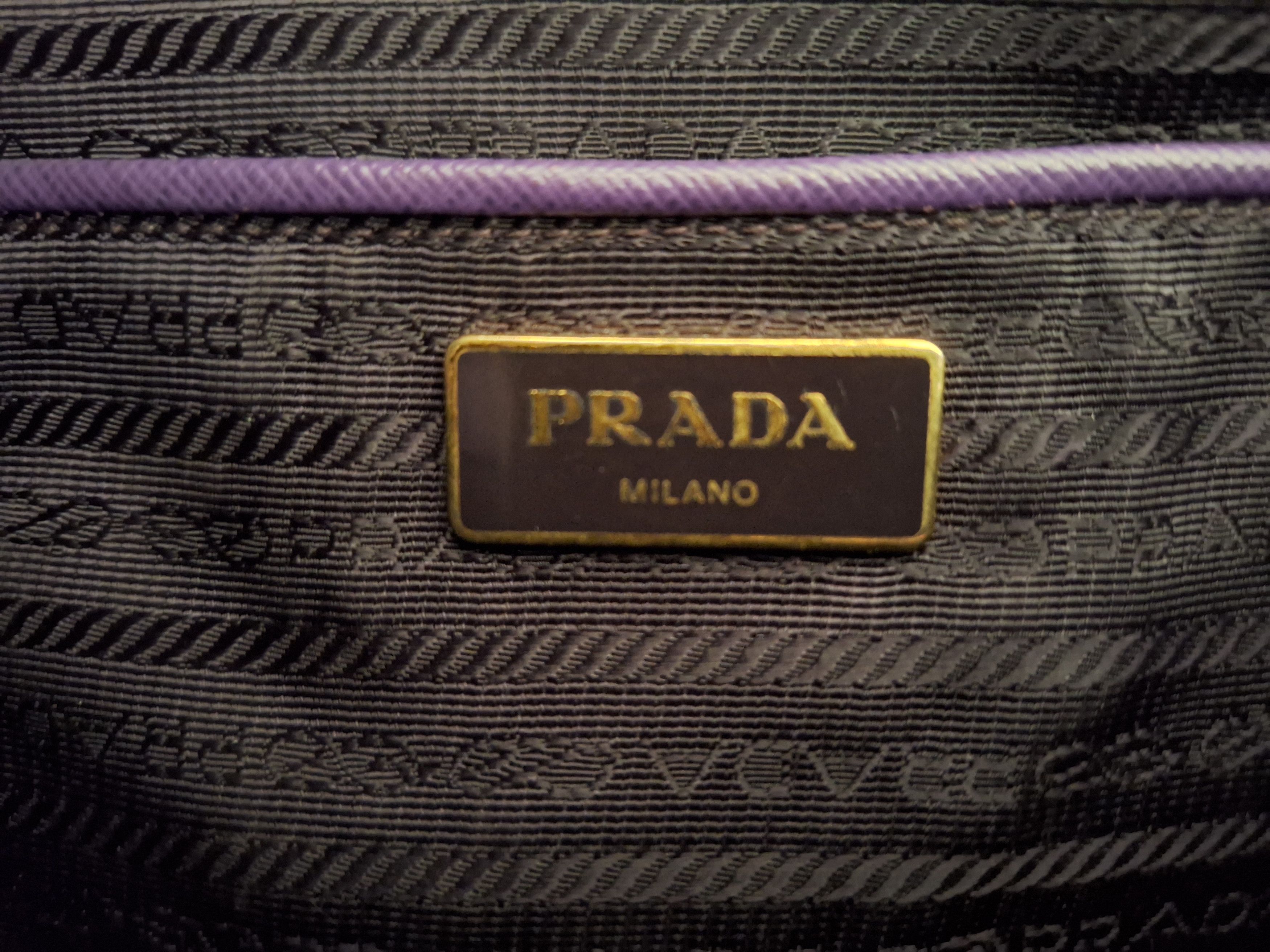 Prada Prada Purple Saffiano Lux Leather Galleria Satchel Tote Size ONE SIZE - 6 Thumbnail