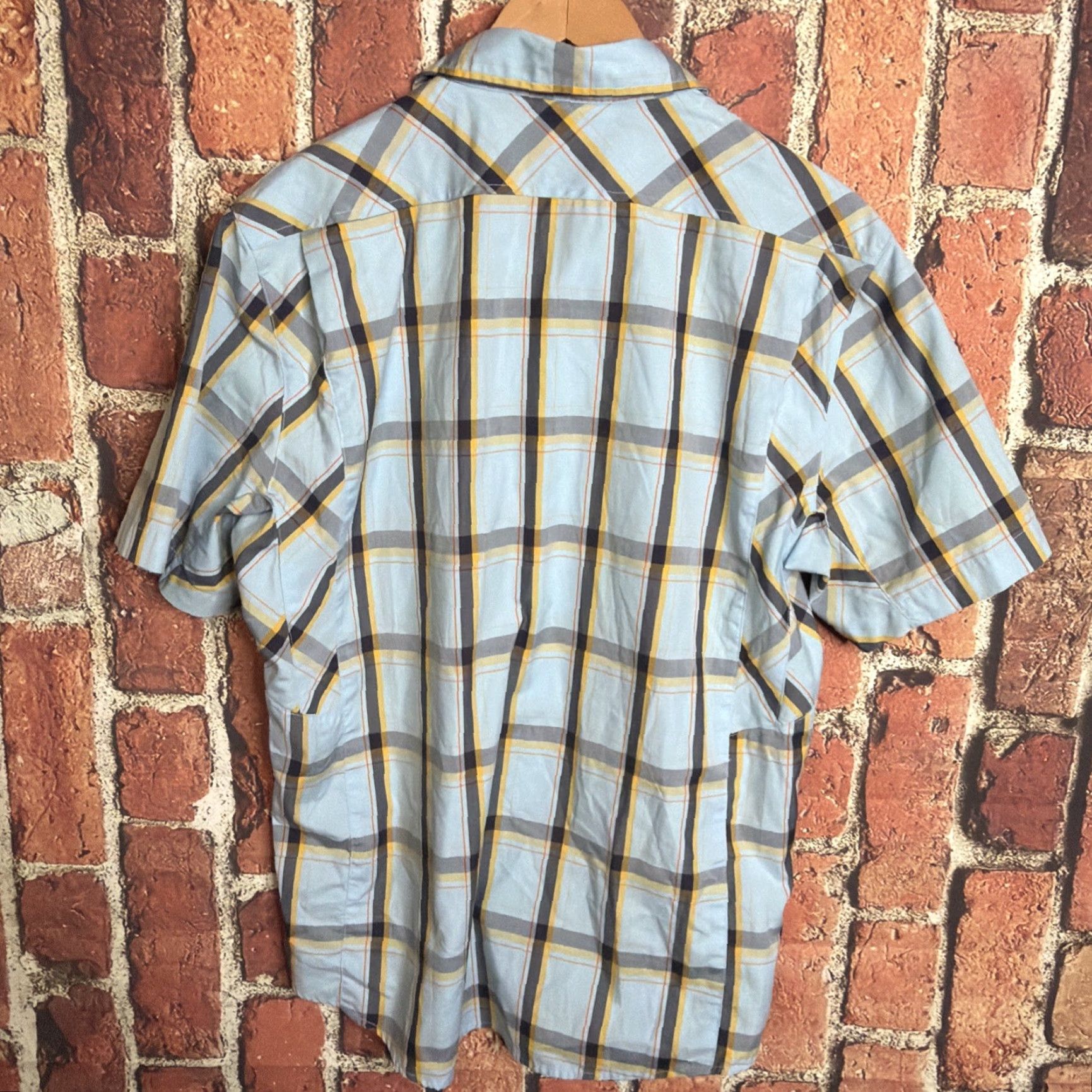 Vintage Magpul Button-Up Shirt L Short Sleeve Camp Plaid Blue Cotton Blend Size US L / EU 52-54 / 3 - 3 Thumbnail