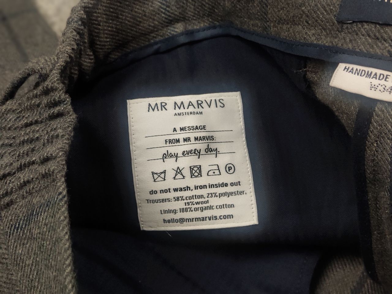 Other MR Marvis Design The Flannels Wool Blend Gray Trouser Pants Size US 32 / EU 48 - 20 Thumbnail