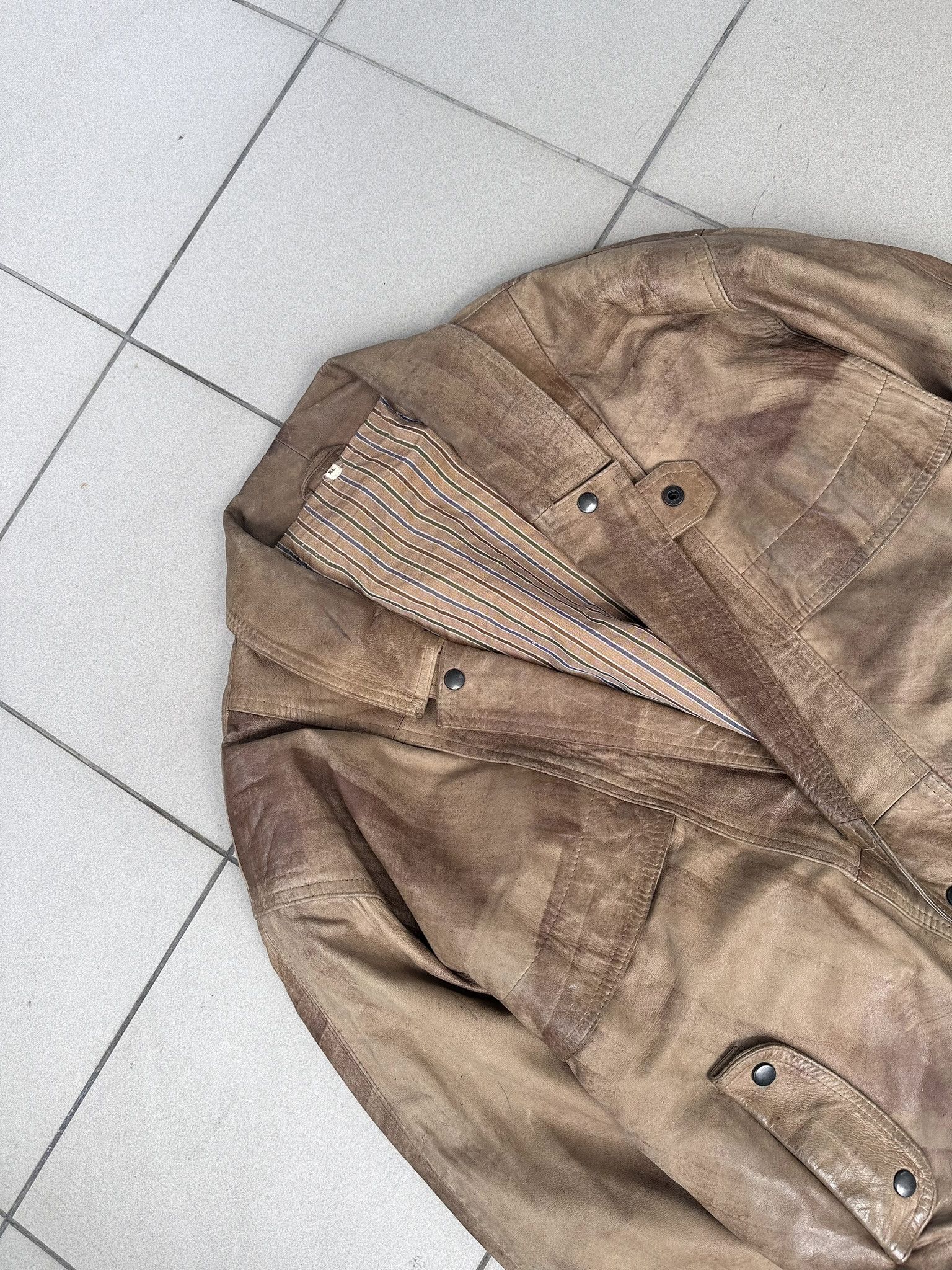 Leather × Vintage Leather men jacket vintage old money starboy Size US L / EU 52-54 / 3 - 2 Thumbnail