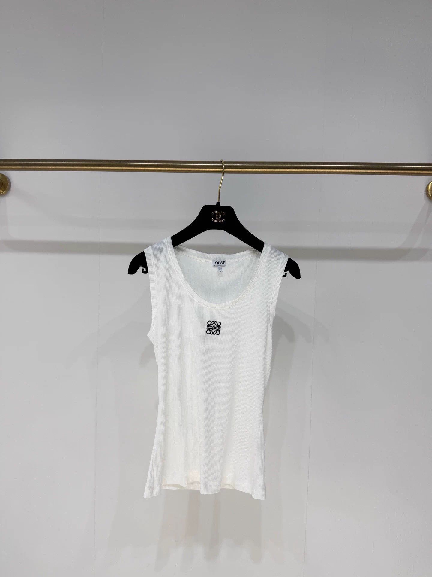 Loewe Loewe Classic White Stretchy Tank Top S 99 New Size S / US 4 / IT 40 - 1 Thumbnail
