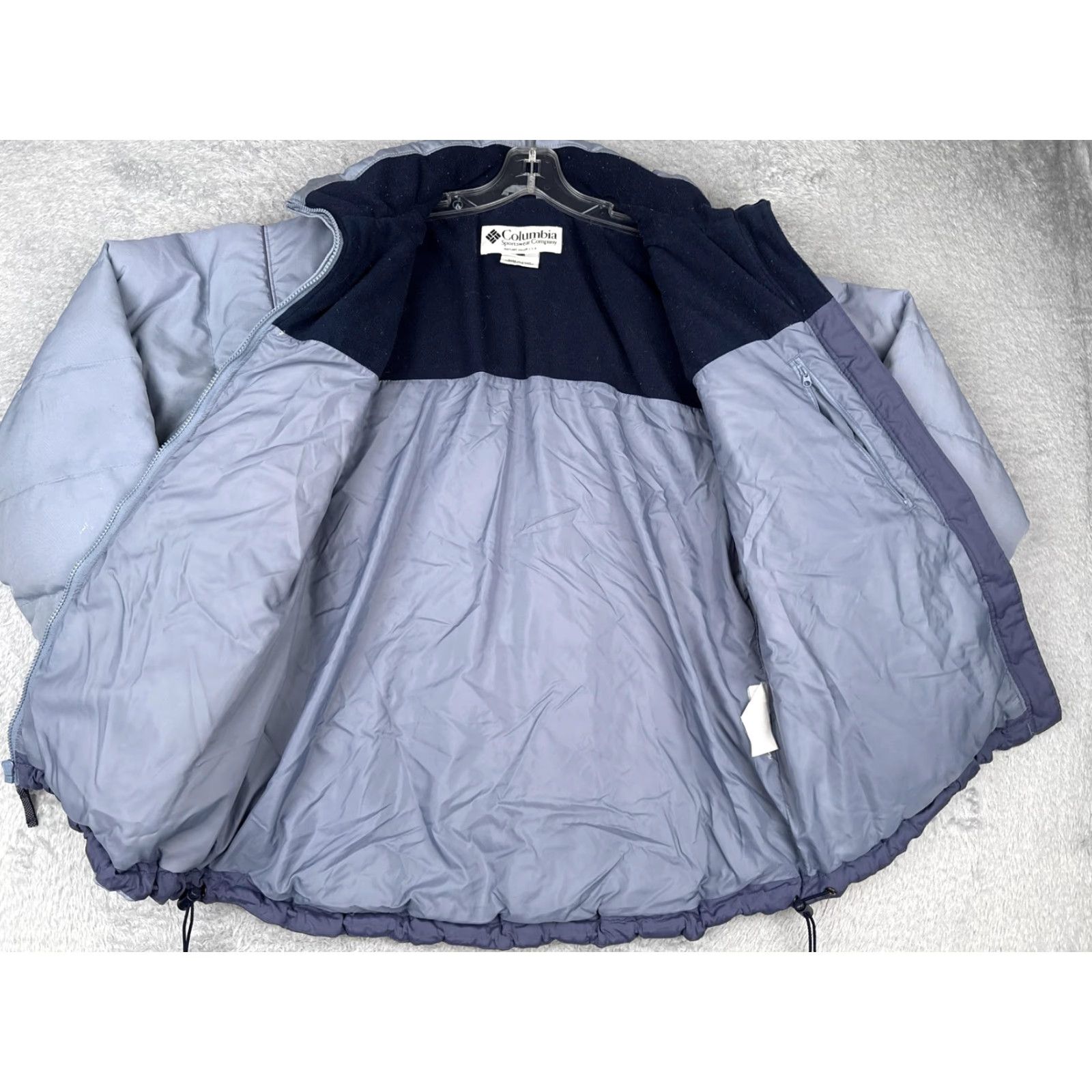 Vintage Columbia Sportswear Jacket Womens Large Gray Puffer Insulated Fleece Lined Mid-Length Zip Pockets Quilted Full Zip Size L / US 10 / IT 46 - 2 Thumbnail
