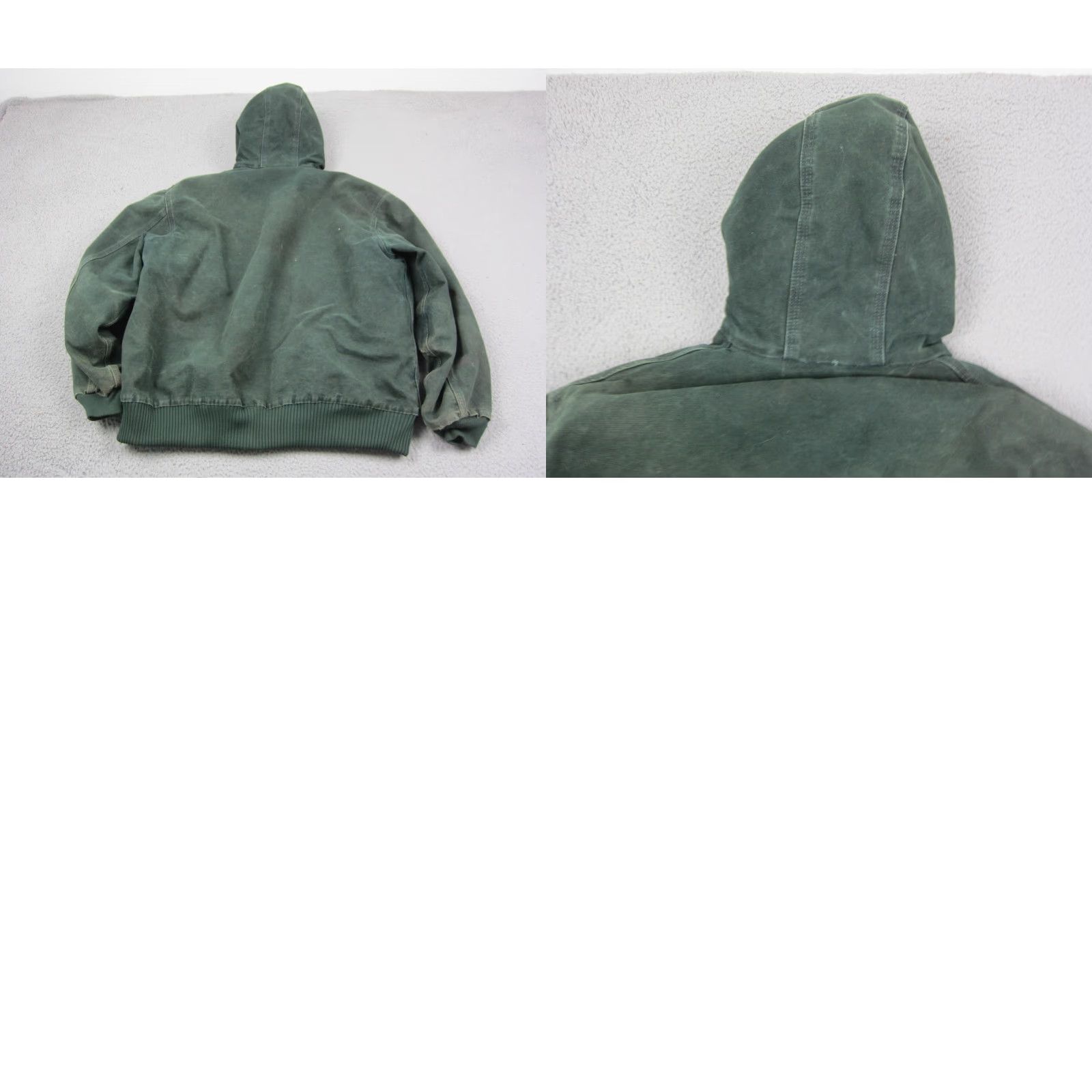 Carhartt VINTAGE Carhartt Jacket Mens XL Green Duck Canvas J130 SPC Hooded Chore Coat Bomber Insulated Workwear Mens Size US XL / EU 56 / 4 - 10 Thumbnail