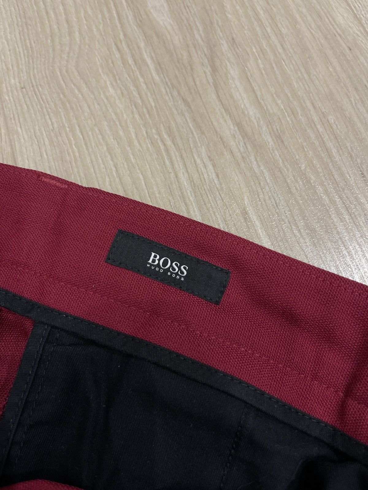 Hugo Boss HUGO BOSS Porte Fashion Fit Trousers Pants Burgundy Wool Size US 36 / EU 52 - 6 Thumbnail
