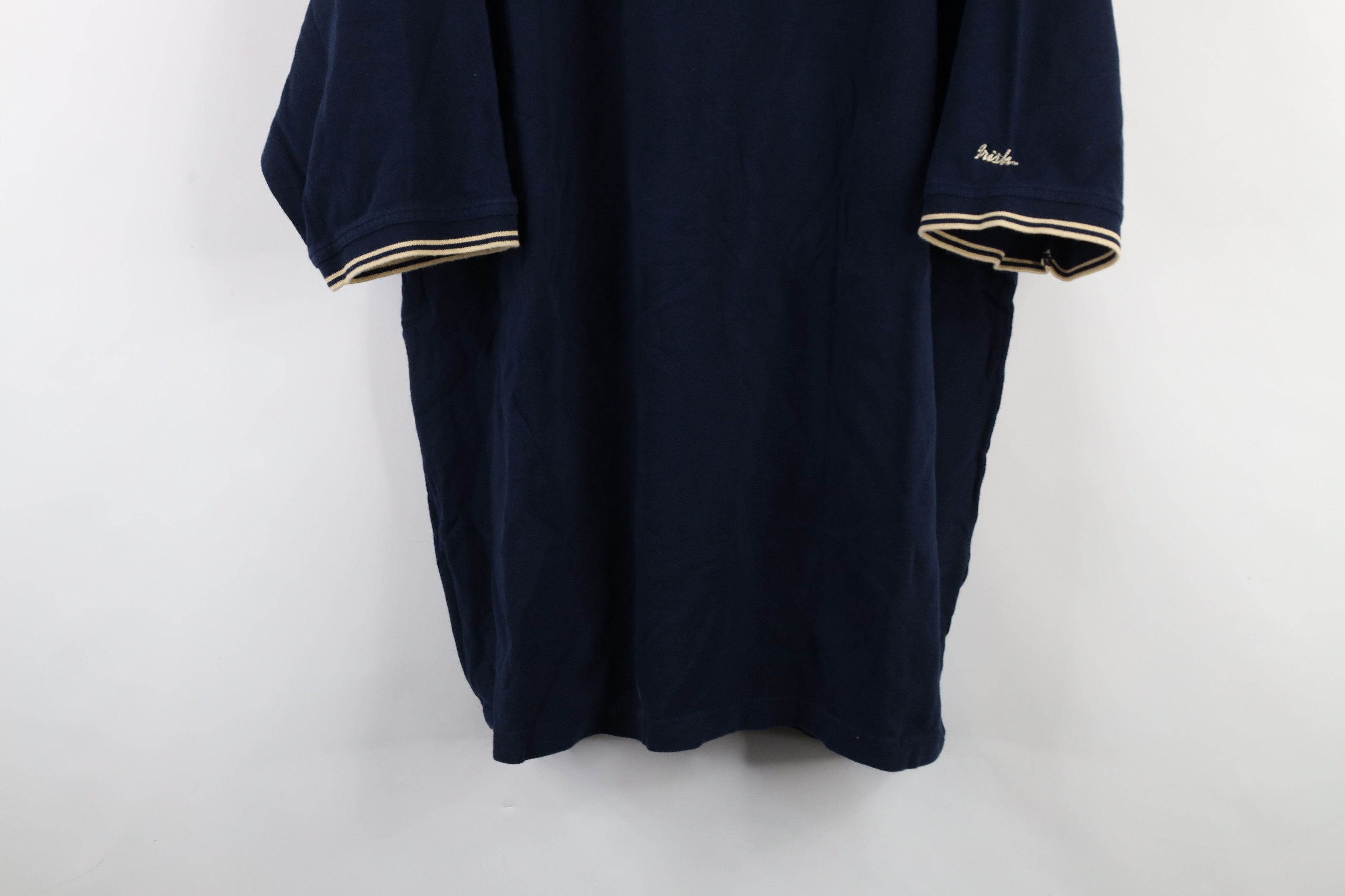 Vintage Vintage 90s Faded Notre Dame University Polo Shirt Blue Size US XXL / EU 58 / 5 - 3 Thumbnail