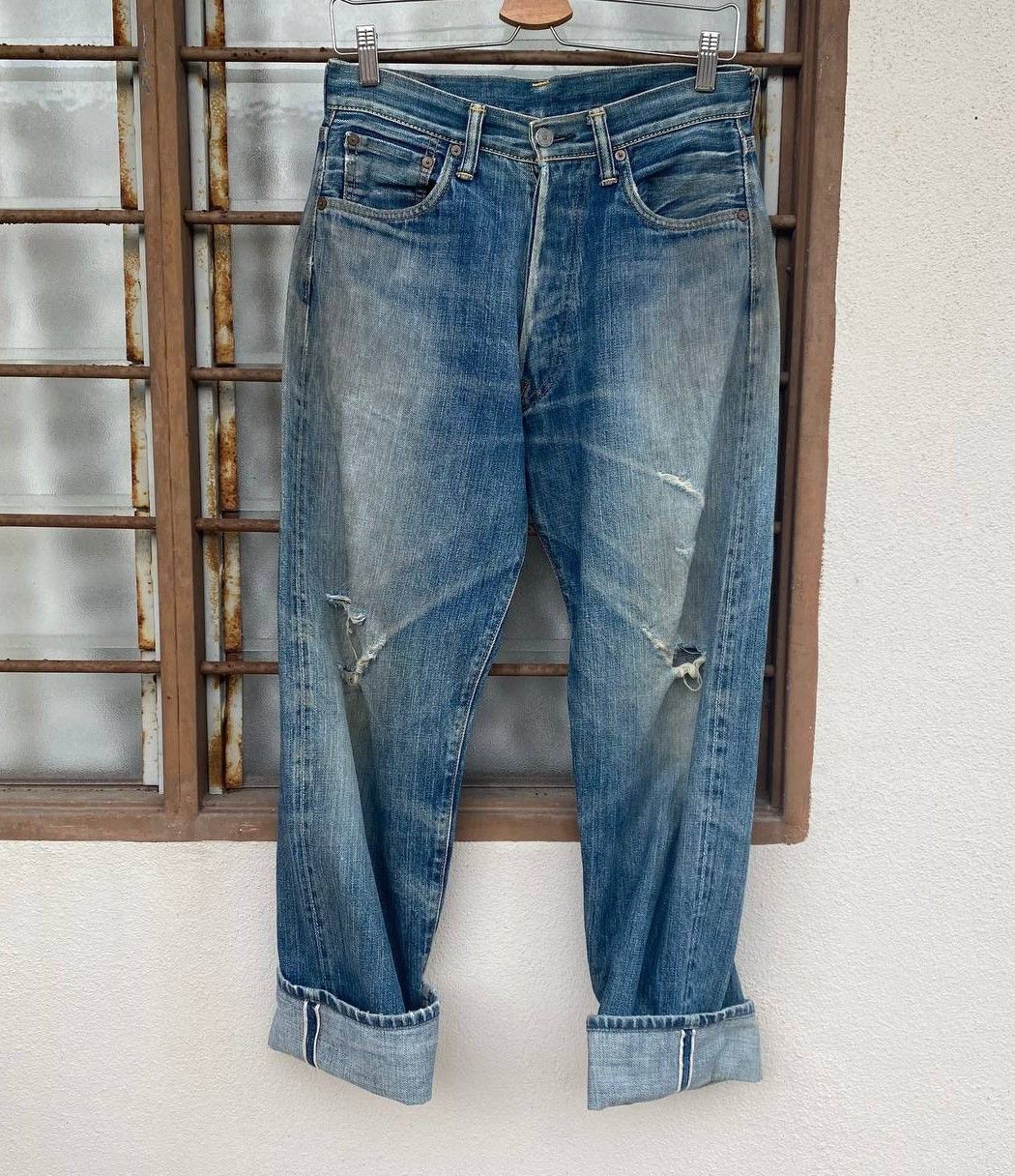 Evisu × Vintage RARE EVISU SMALL DAICOCK JAPAN SELVEDGED DISTRESSED BJ07-09 Size US 29 - 10 Thumbnail