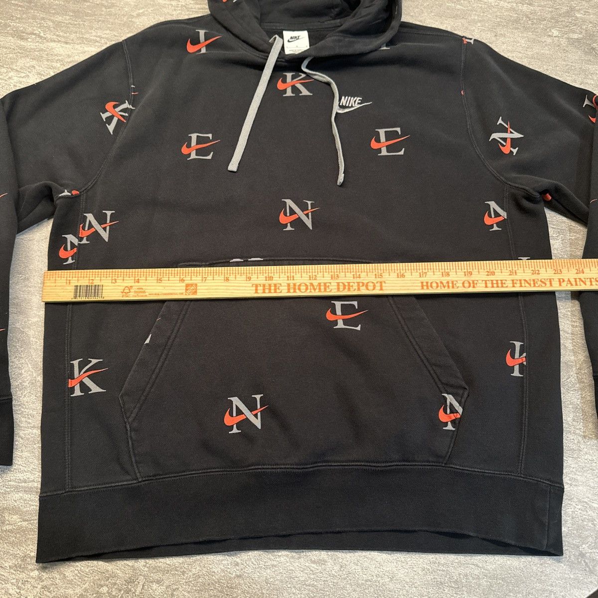 Nike Nike NSW Club AOP Pullover Hoodie Black Sweatshirt Y2K Style Size US L / EU 52-54 / 3 - 5 Thumbnail