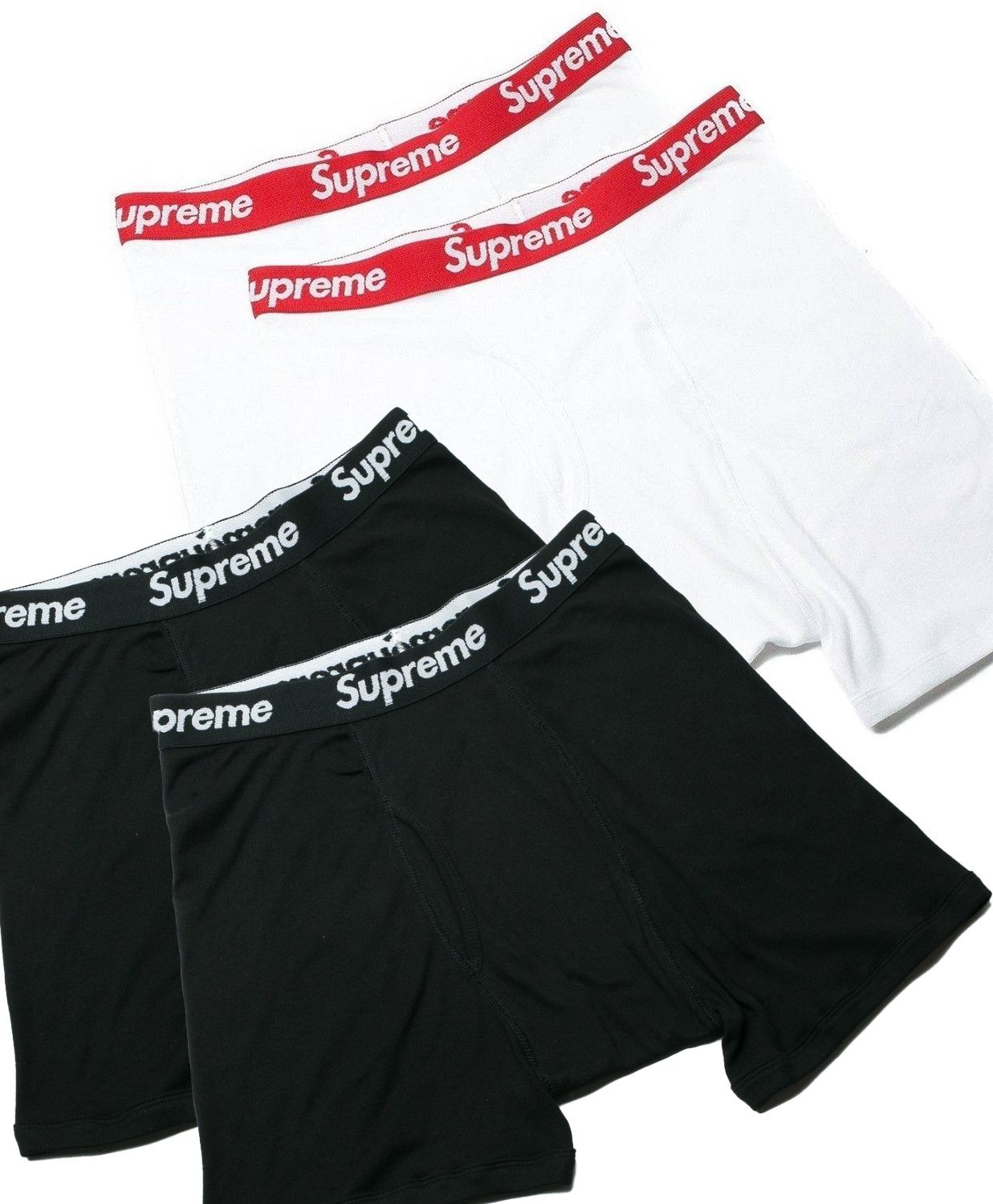 Hanes × Supreme Small - 4 PACK Supreme Hanes Black White