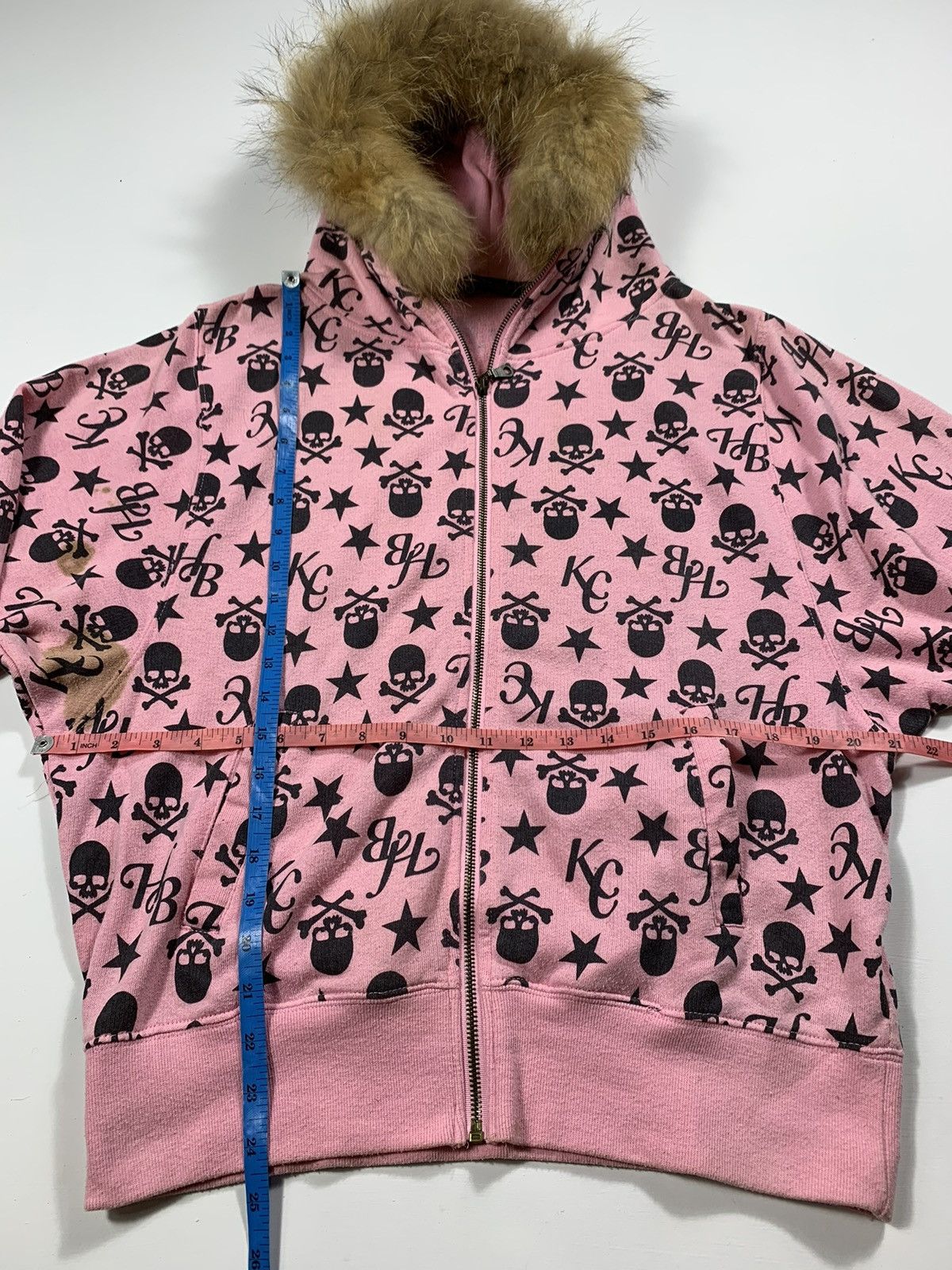 Hysteric Glamour Faux Fur Zip Hoodie Full Print Skull Lgb Style Size US M / EU 48-50 / 2 - 9 Thumbnail