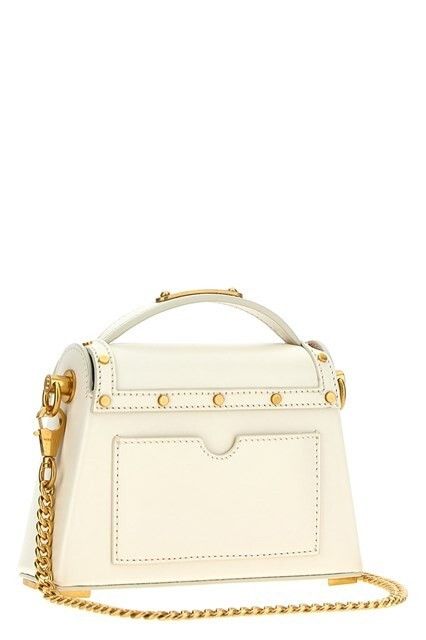 Balmain BALMAIN B-buzz Dynasty Small White Leather Shoulder Bag New Size ONE SIZE - 2 Thumbnail