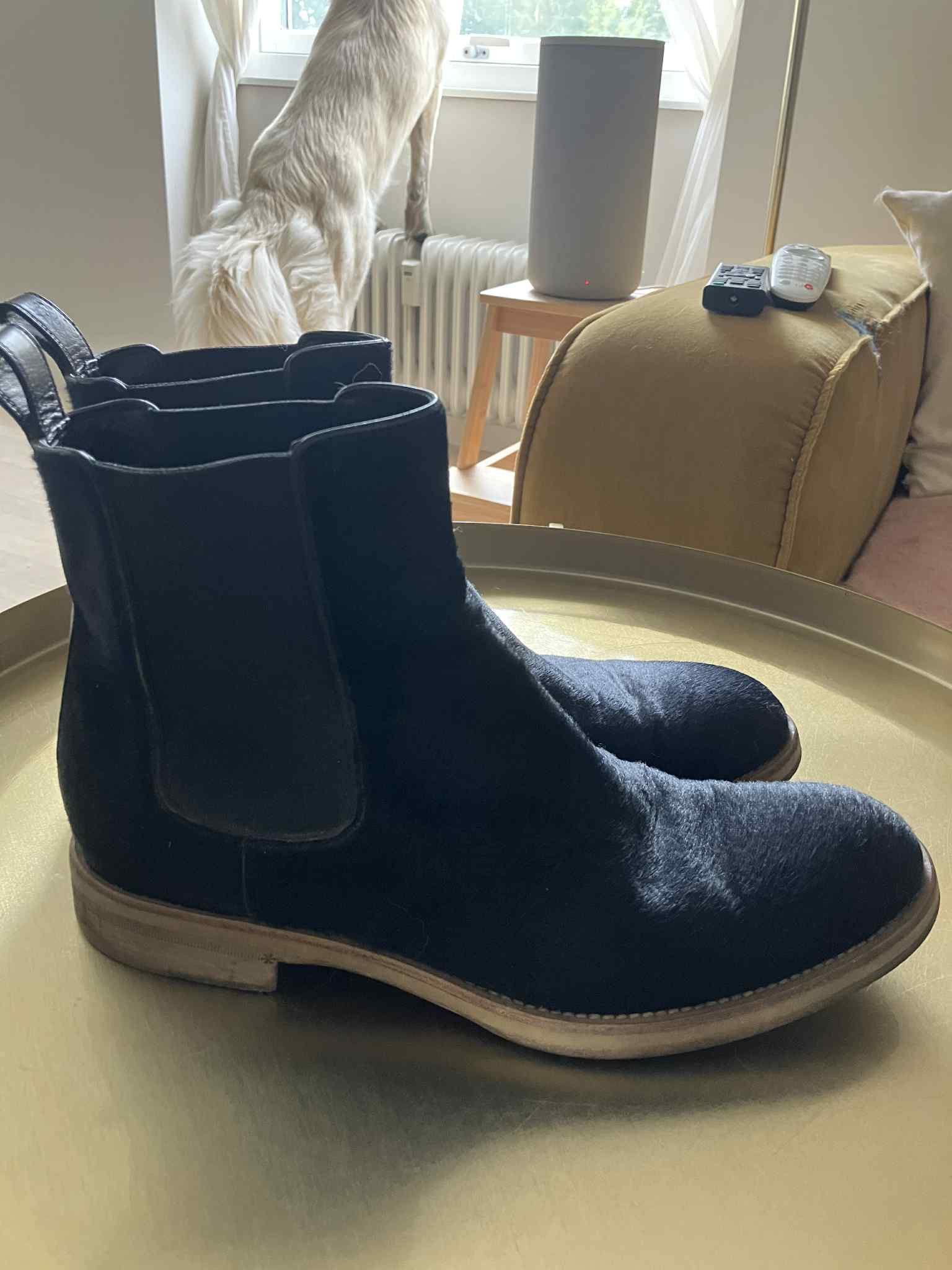 Louis Vuitton ponyhair leather boots