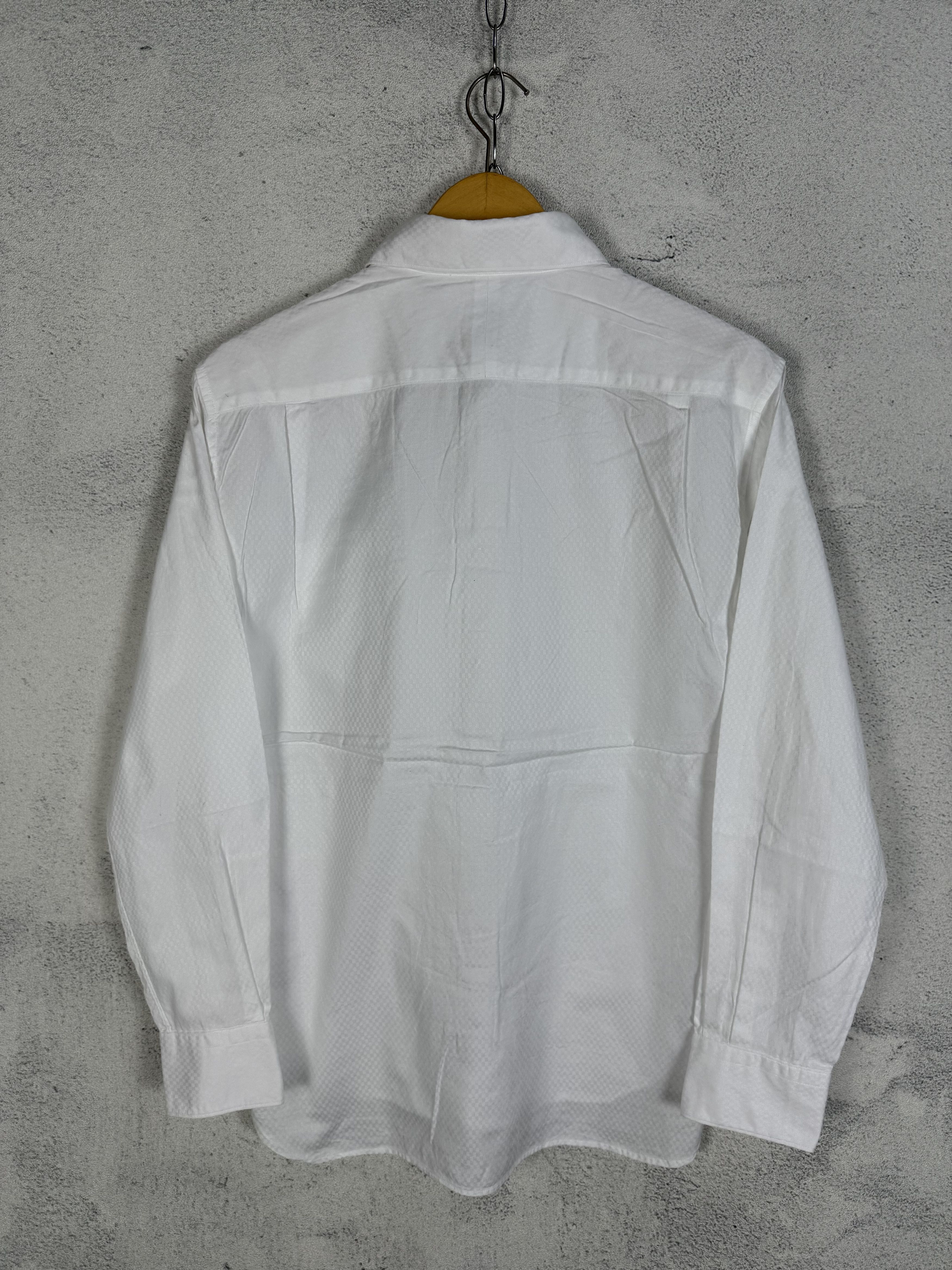 Yohji Yamamoto AAR Yohji Yamamoto Checkered Pattern Button Up White Shirt Size US M / EU 48-50 / 2 - 2 Thumbnail