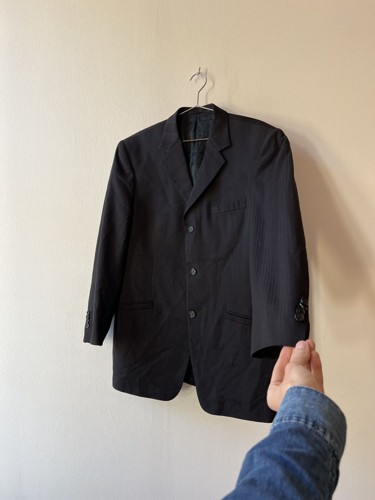 Versace Vintage Striped Versace Collection Wool Blazer Size 52L - 6 Thumbnail