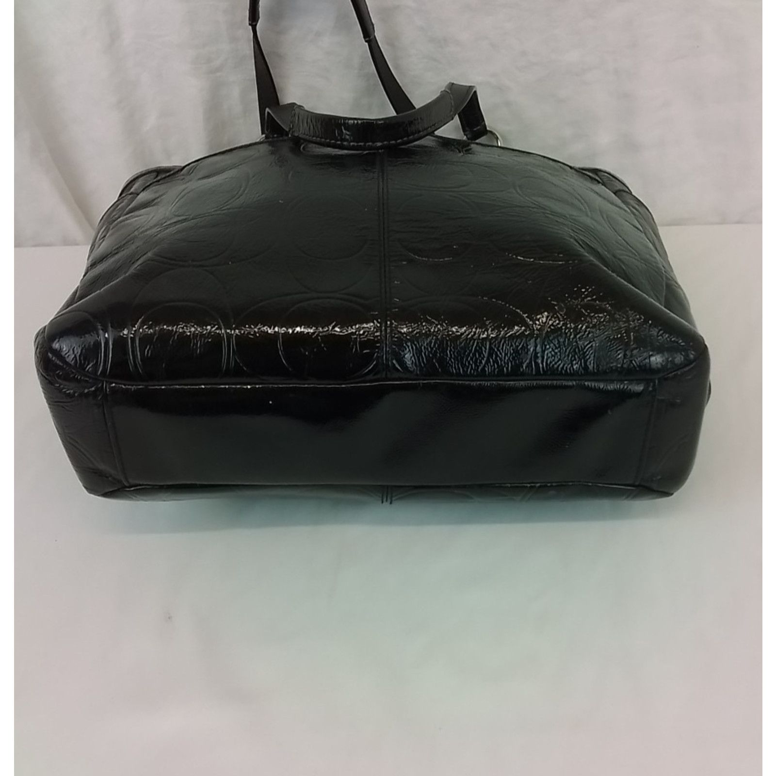 Coach Coach Gallery Tote Bag Black Patent Leather Signature C Size ONE SIZE - 6 Thumbnail
