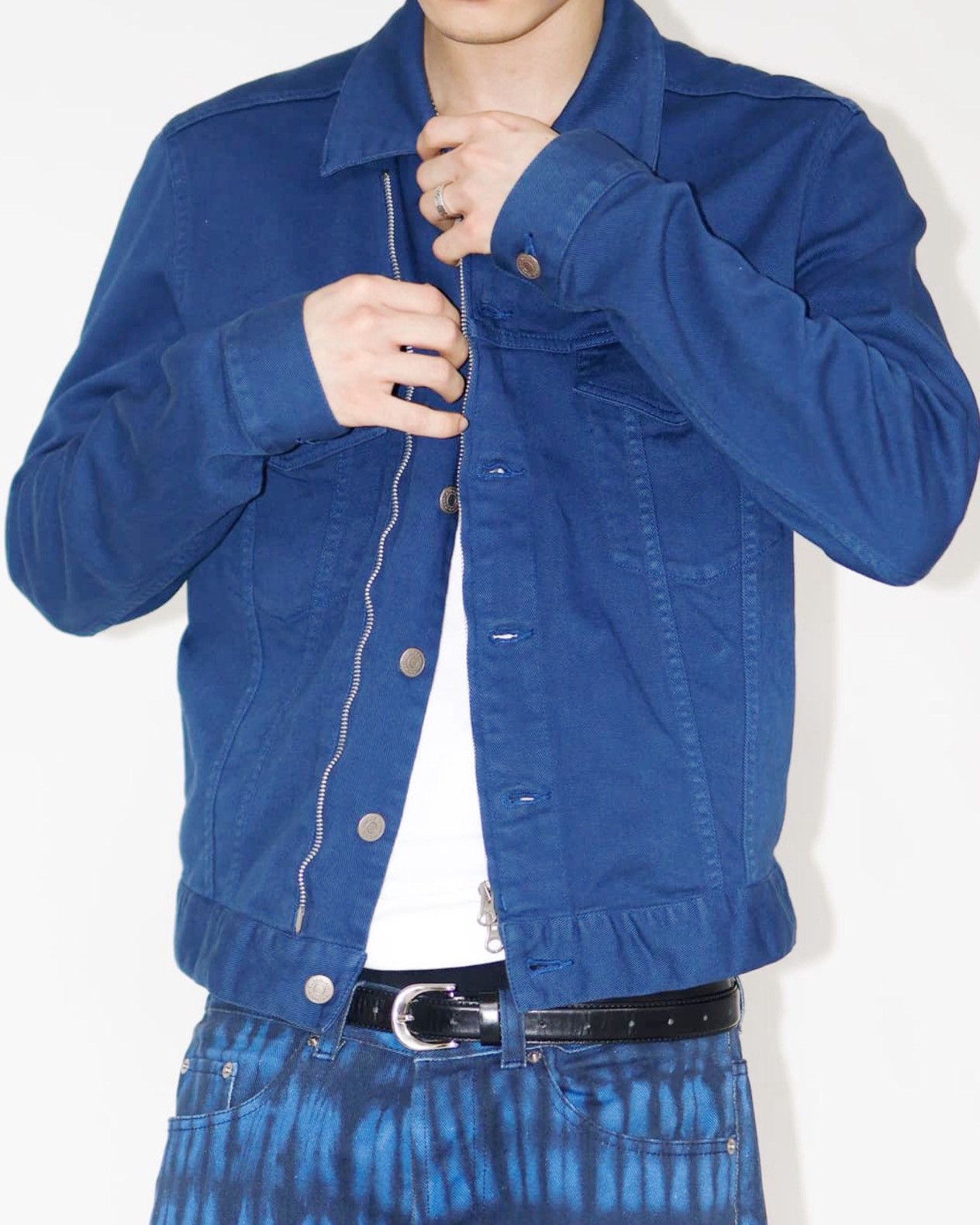 CABANE de ZUCCa SS2010 CABANE de ZUCCa ASYMMETRICAL ZIP DENIM JACKET Size US M / EU 48-50 / 2 - 4 Thumbnail