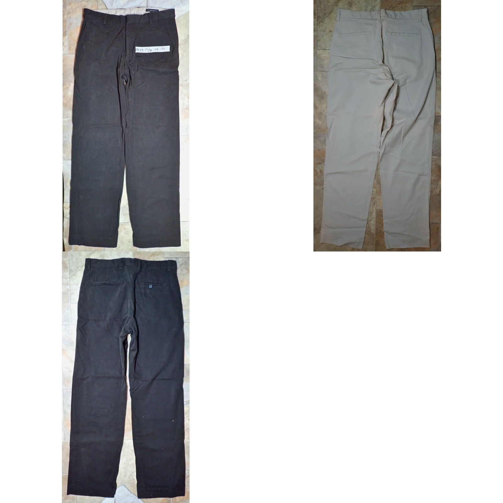 Banana Republic Vintage Banana Republic Mens Chino Pants Fall Spring Summer Winter Adult 33 High Rise Brushed Cotton Stretch Solid Brown Beige Men Size US 33 - 8 Thumbnail