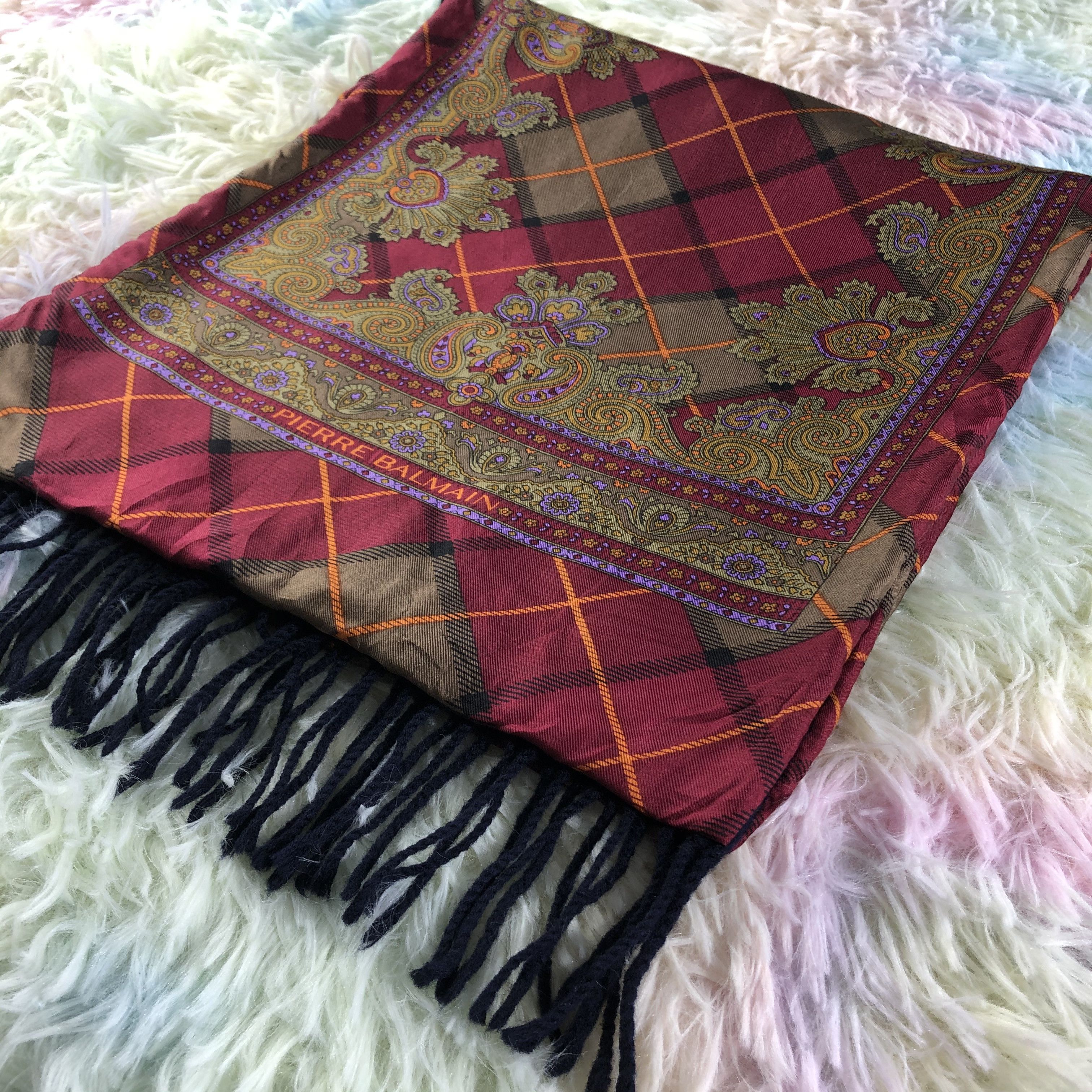 Vintage Pierre Balmain Scarf / Muffler / Neckwear - KM473 Size ONE SIZE - 3 Thumbnail