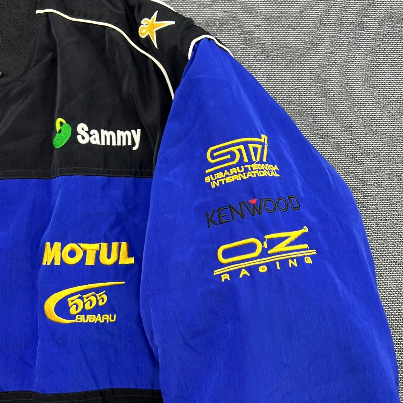 Vintage Subaru World Rally Team 555 STI Mens Jacket 2XL Racing WRC Black Blue Shirt Size US XXL / EU 58 / 5 - 2 Thumbnail