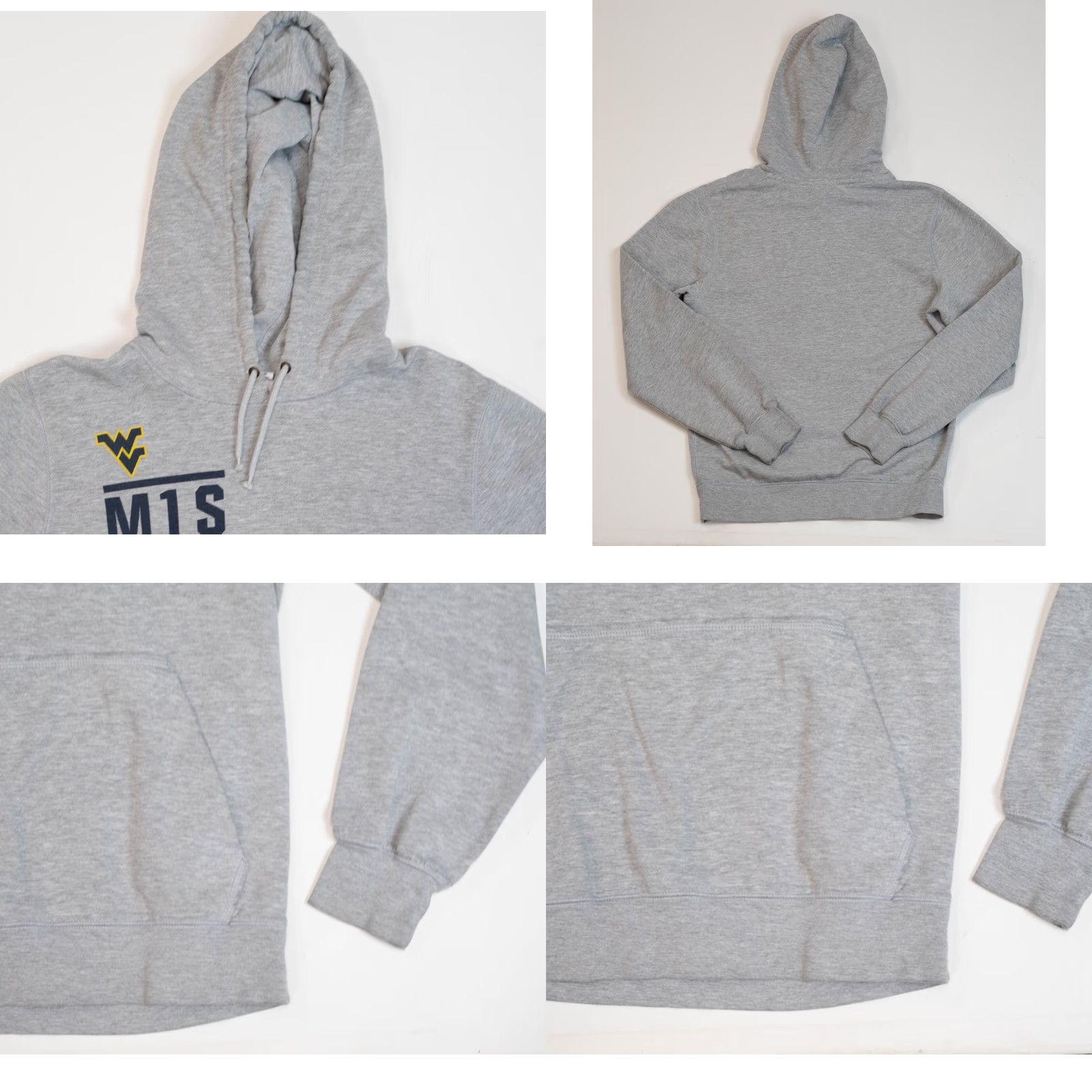 Nike Nike WVU West Virginia Mountaineers Hoodie Mens S Gray Pullover Sweatshirt NCAA Collegewear Size US S / EU 44-46 / 1 - 8 Thumbnail