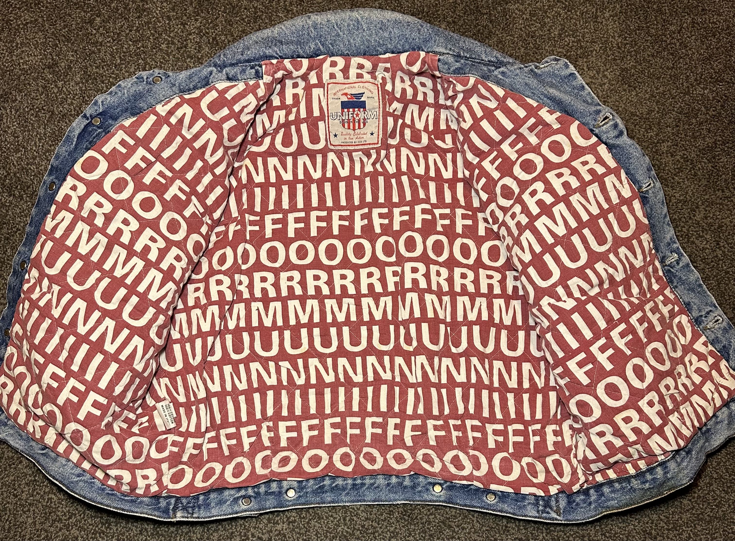 Other 1980s Uniform Jeans Type A-1 Denim Jacket (Made in Italy) Size XL / US 12-14 / IT 48-50 - 6 Thumbnail