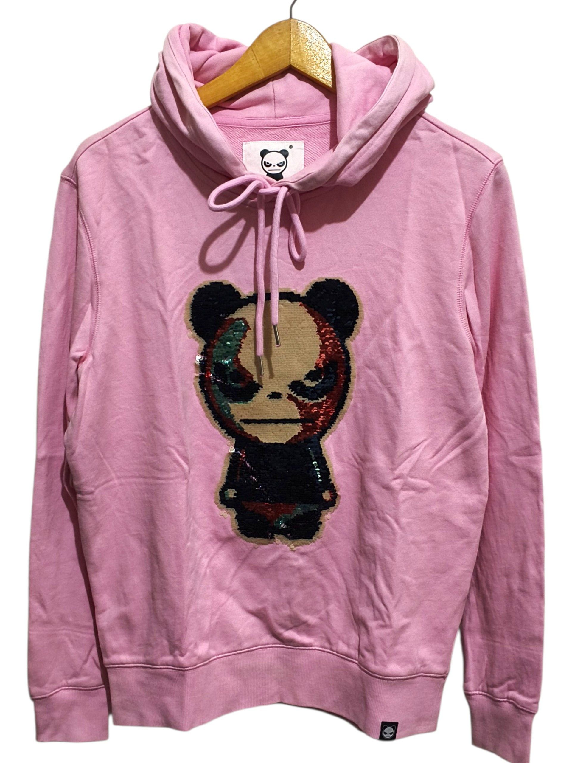 Other HIPANDA Angry Panda Sequin Graphic Pullover Hoodie Pink Size US S / EU 44-46 / 1 - 1 Thumbnail