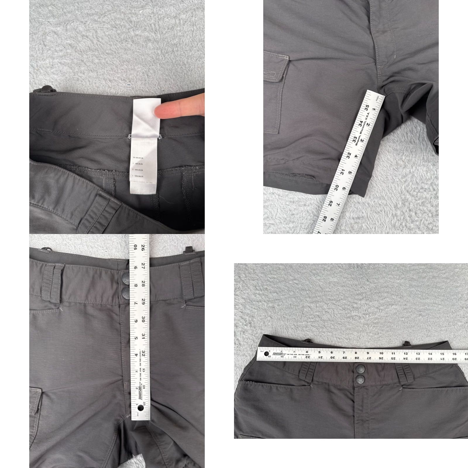 The North Face The North Face Women's Cargo Shorts Size 10 Gray Nylon Hiking Activewear 30x6 Size 32" / US 10 / IT 46 - 8 Thumbnail
