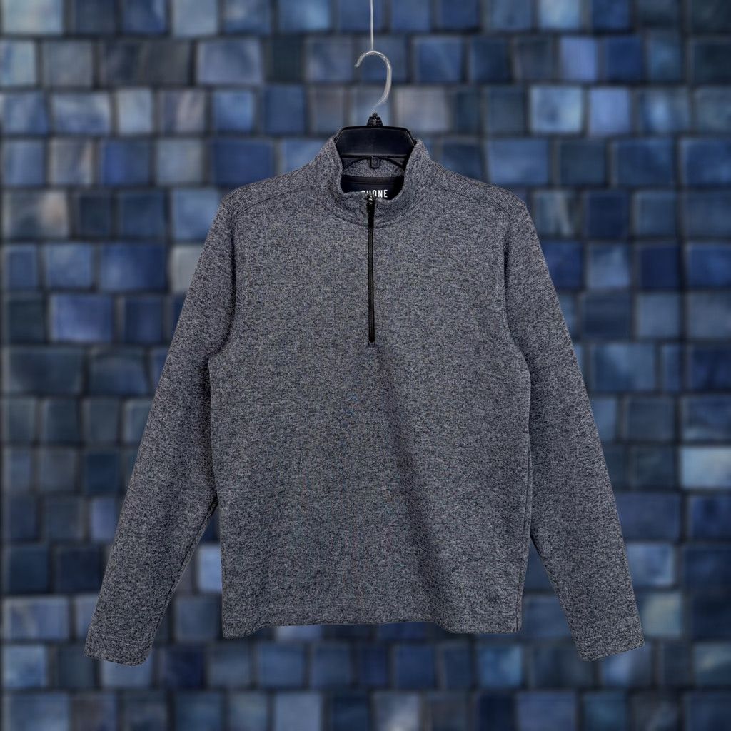 Rhone Rhone Pullover Mens Small Gray 1/4 Zip Mock Neck Fleece Athletic Top Training Size US S / EU 44-46 / 1 - 1 Thumbnail