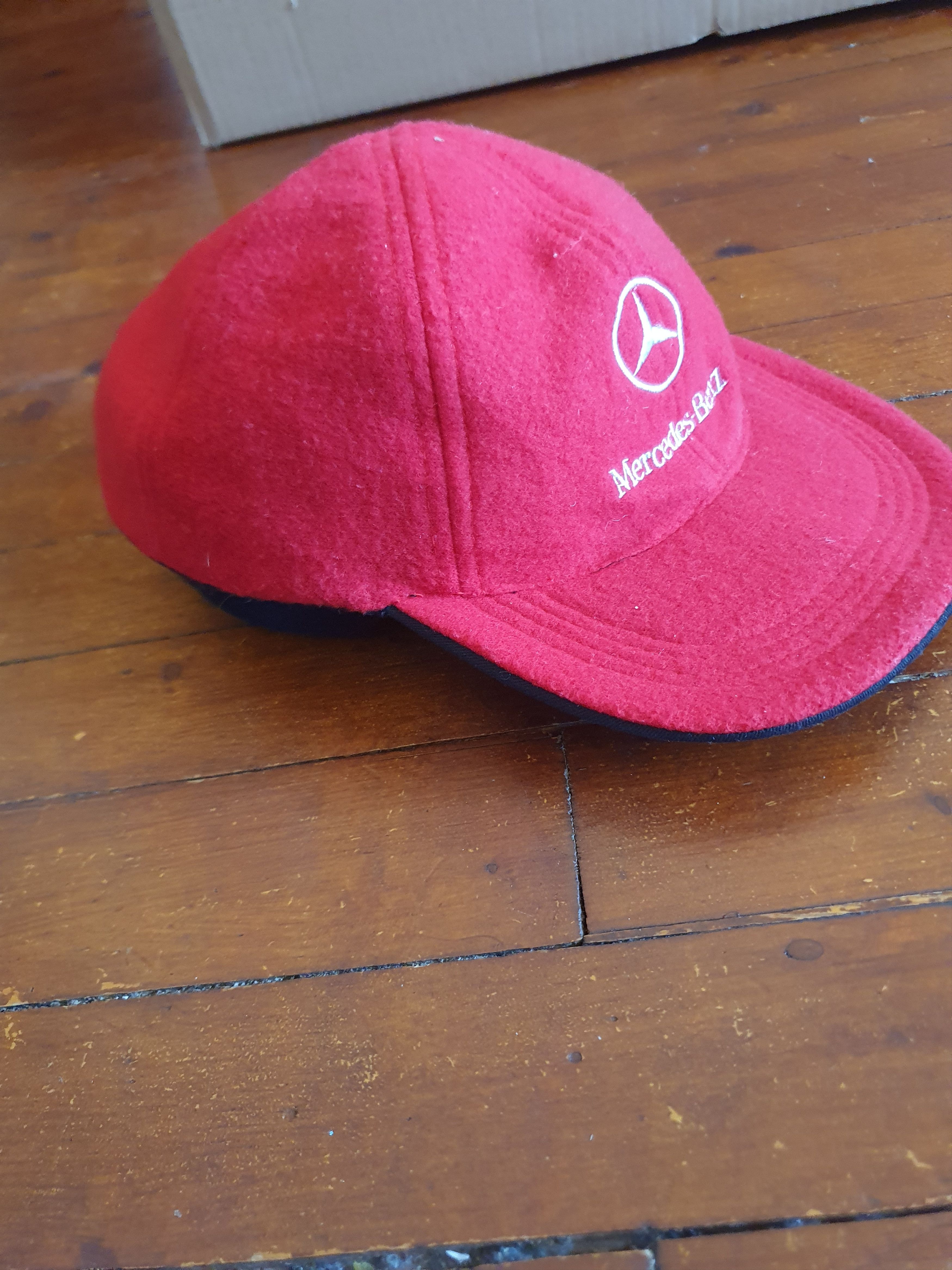 Mercedes-Benz × Vintage Mercedes Benz Vtg Reversible Racing Fleece Strapback Hat Cap Size ONE SIZE - 10 Thumbnail