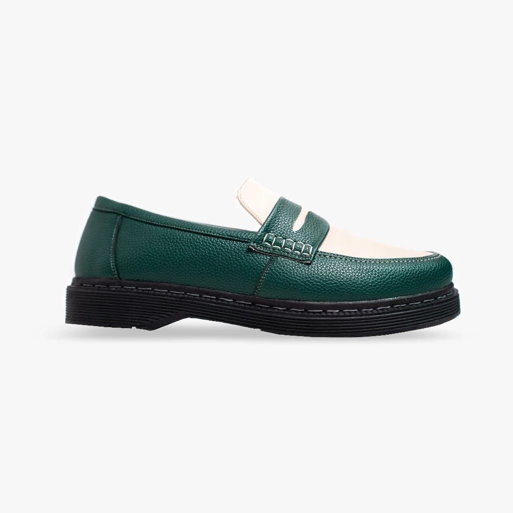Other Silane Loafer Shoes Leather Green White Size US 10 / EU 43 - 3 Thumbnail