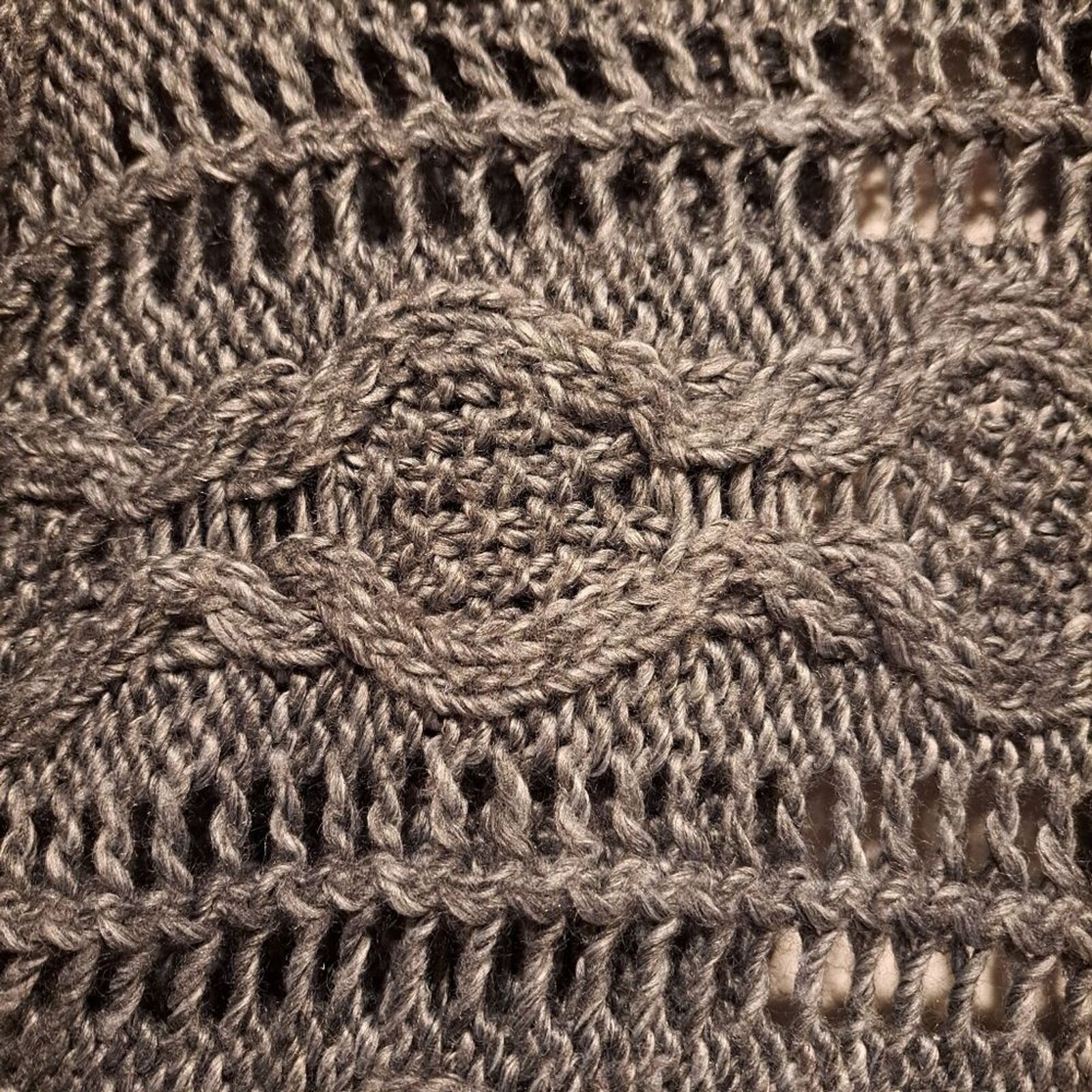 Express Express Y2K wool blend cable knit gray cardigan sweater XS Size XS / US 0-2 / IT 36-38 - 2 Thumbnail