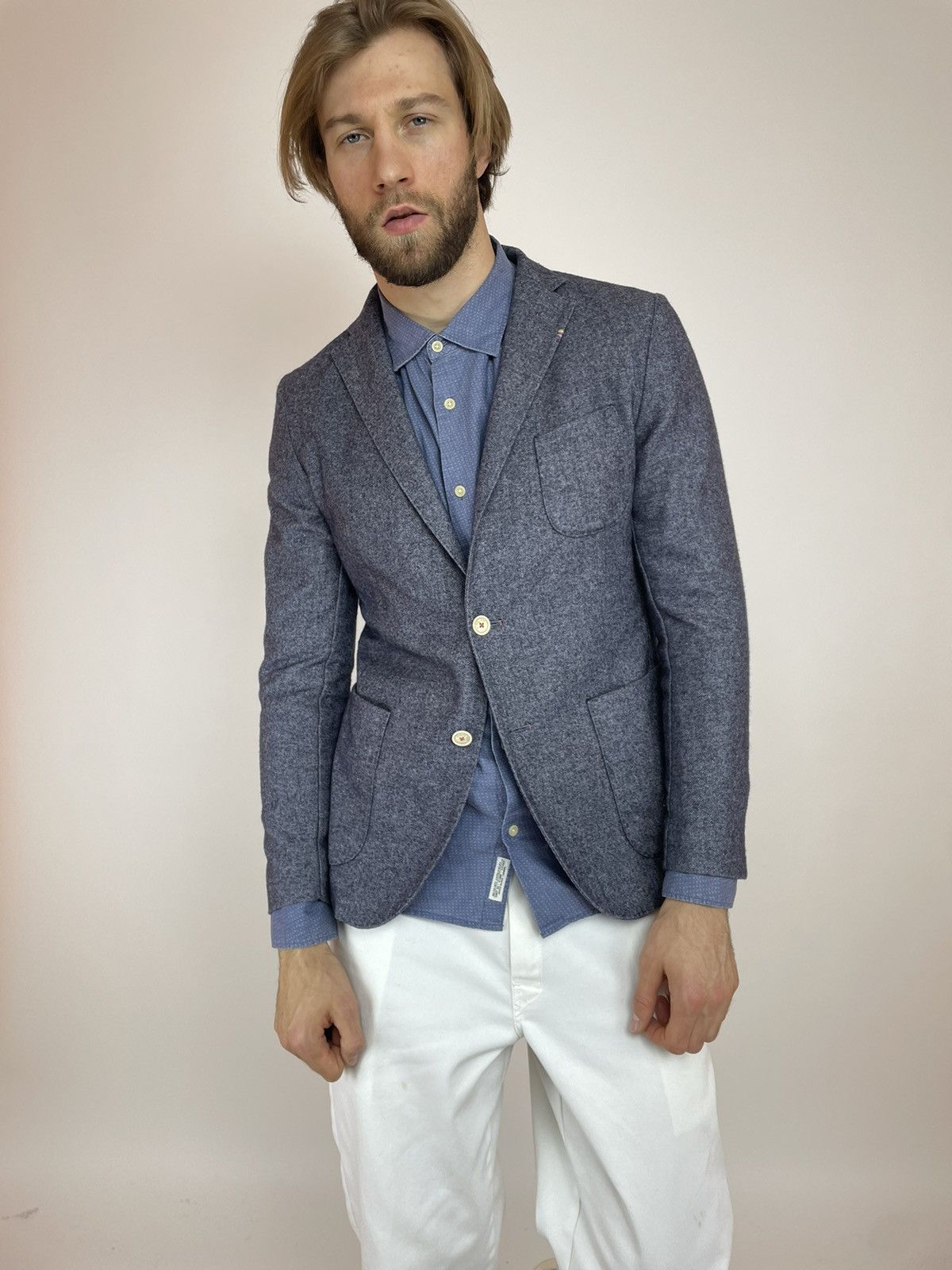 Manuel Ritz Manuel Ritz Wool Blazer toscana pockets Mens size 50 Slim Size 40S - 15 Thumbnail