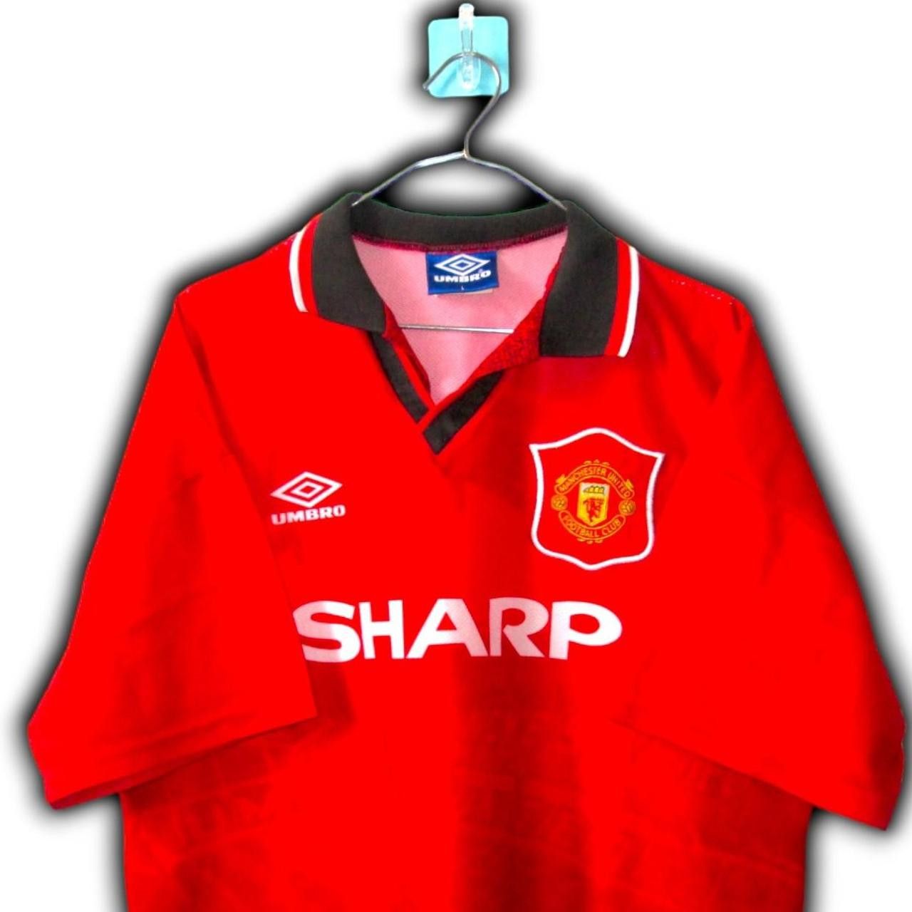 Umbro Manchester United England 1994 1995 1996 Home shirt jersey Size US L / EU 52-54 / 3 - 1 Thumbnail