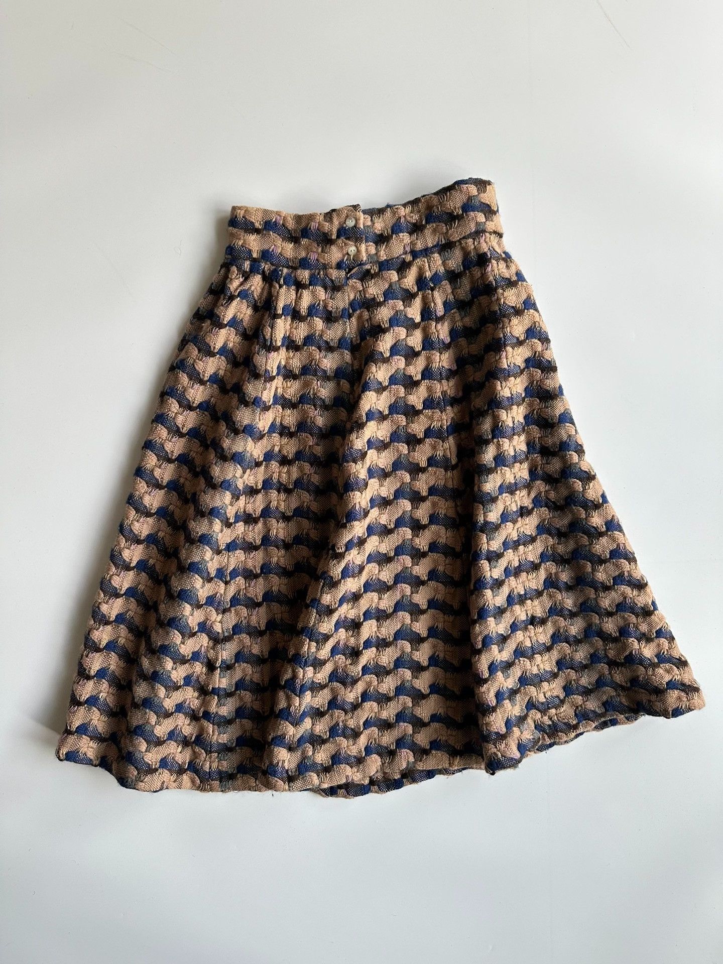 Dries Van Noten DRIES VAN NOTEN 04FW Geometric Weave Skirt| Size 28" / US 6 / IT 42 - 2 Thumbnail