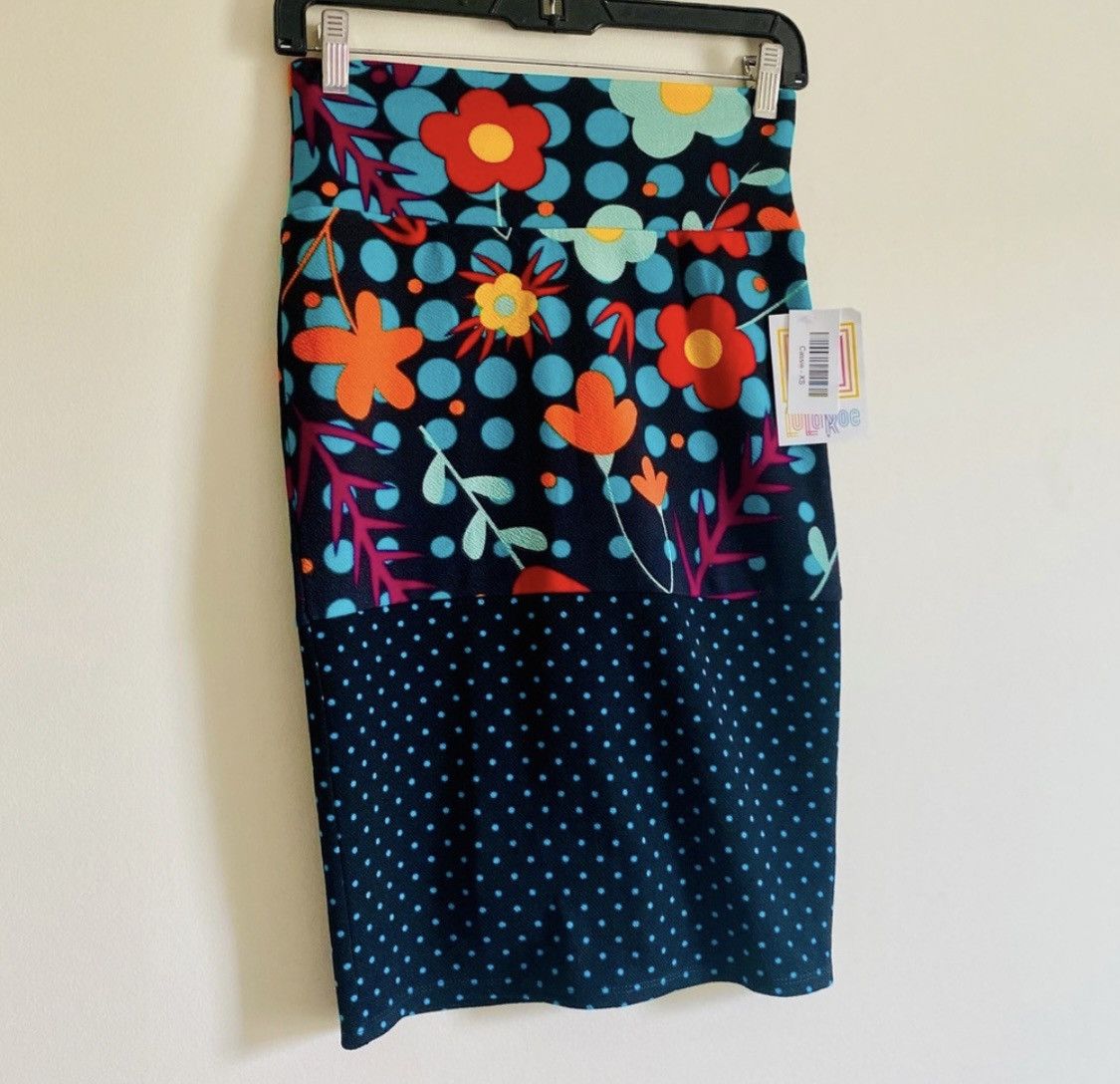 Other Lularoe Floral Polka Dot Cassie Skirt Size XS Size 24" / US 00 / IT 34 - 5 Thumbnail
