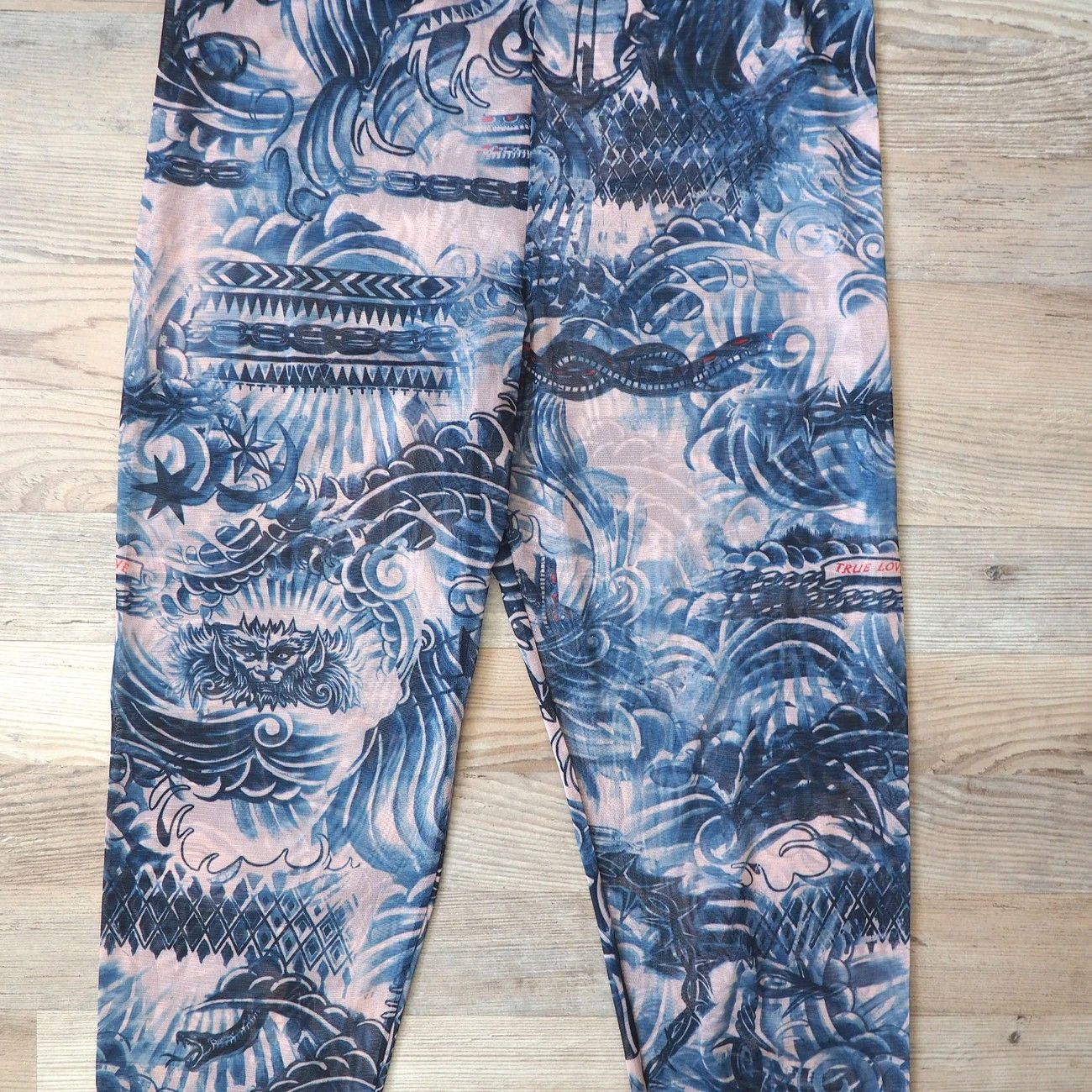 Jean Paul Gaultier Jean Paul Gaultier x Lindex mesh tattoo y2k leggings grunge Size 30" / US 8 / IT 44 - 4 Thumbnail