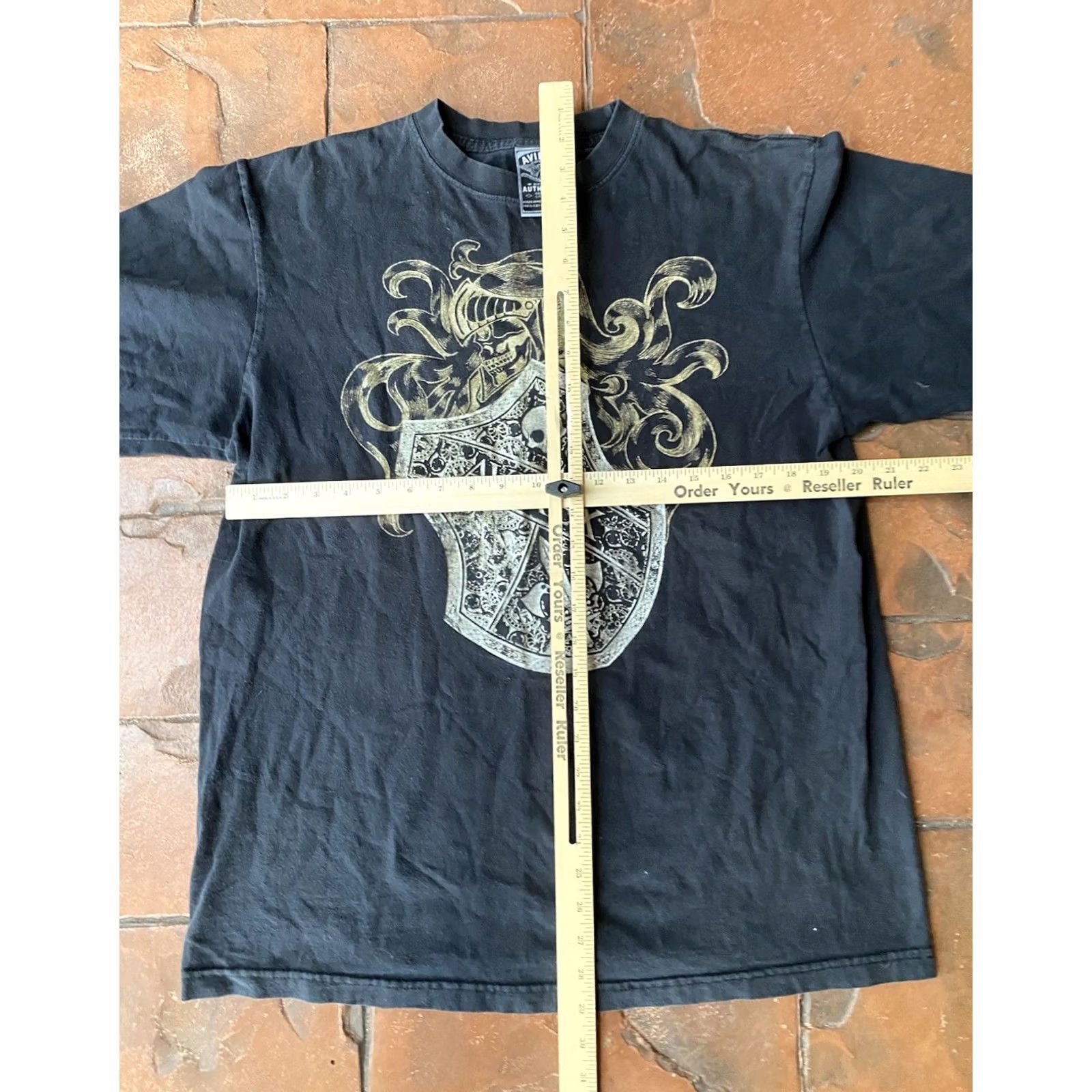 Avirex VINTAGE Avirex Skull Cyber T-Shirt Mens Large Black Cotton Short Sleeve Crew Neck Grunge Skulls Y2K Size US L / EU 52-54 / 3 - 5 Thumbnail