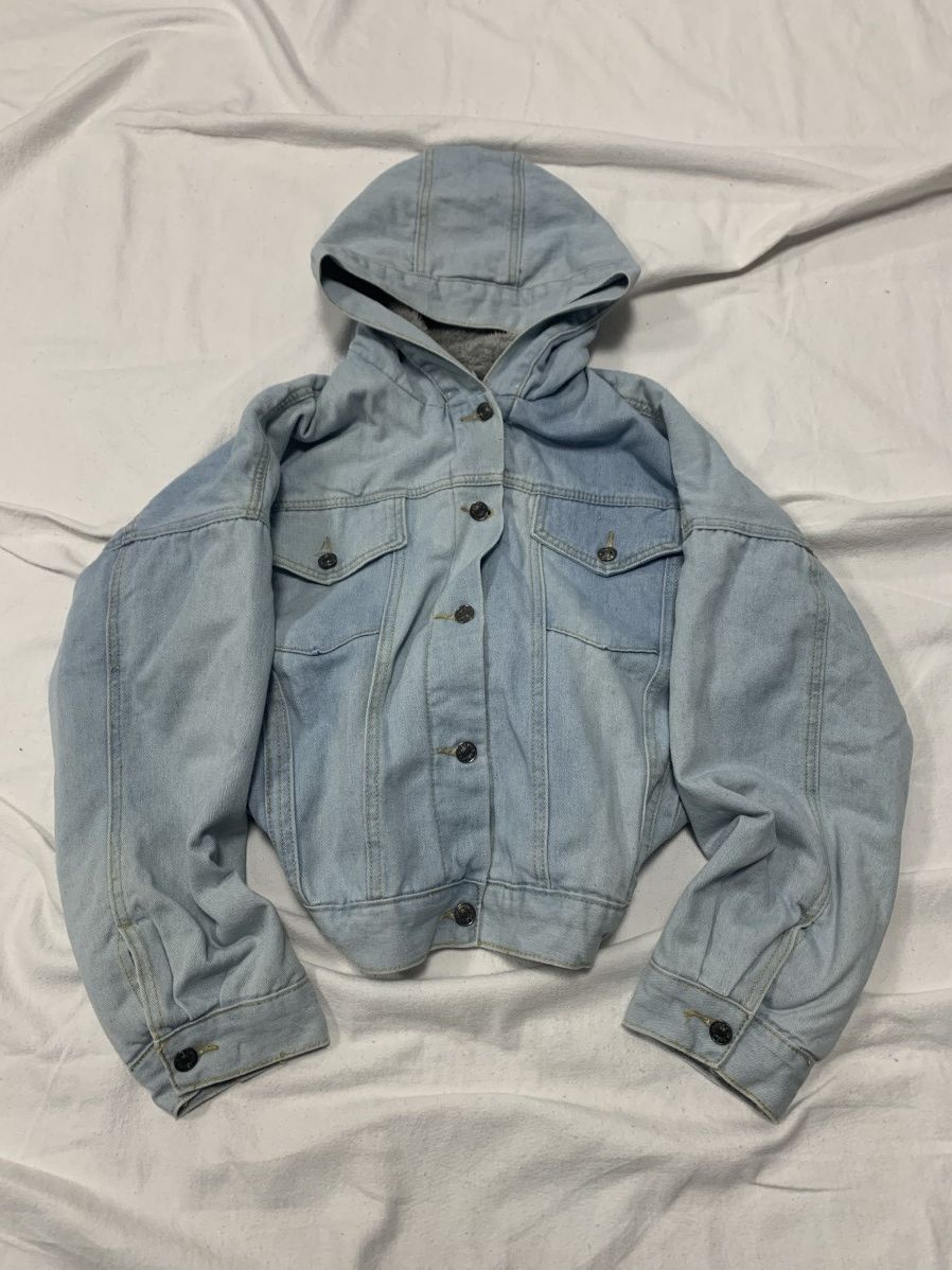 Japanese Brand VINTAGE CROPPED FAUX FUR DENIM BOMBER JACKET JAPANESE STYLE Size US M / EU 48-50 / 2 - 2 Thumbnail