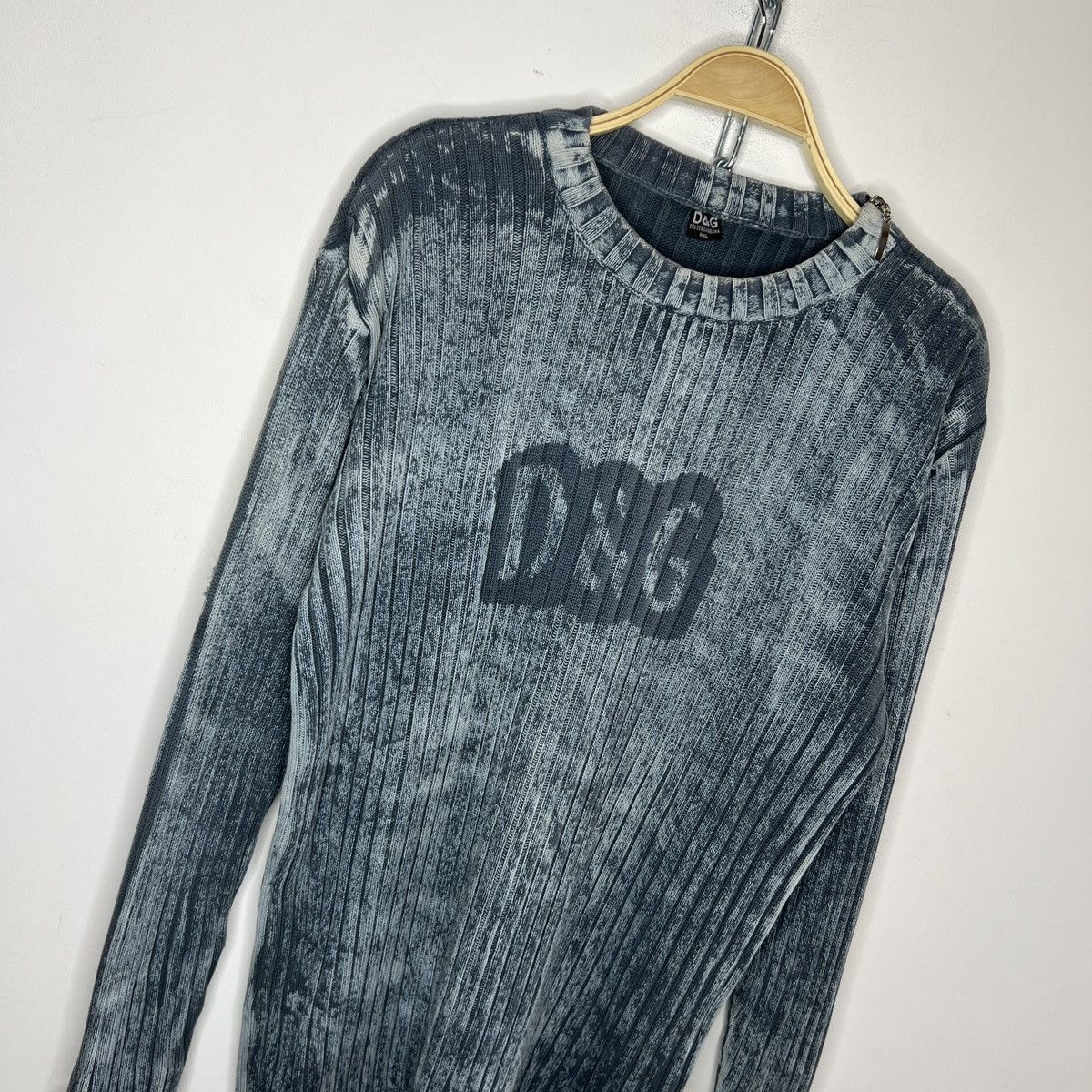 20471120 Washed Dolce Gabbana Style Knit Sweater Thrashed Y2K Size US L / EU 52-54 / 3 - 3 Thumbnail