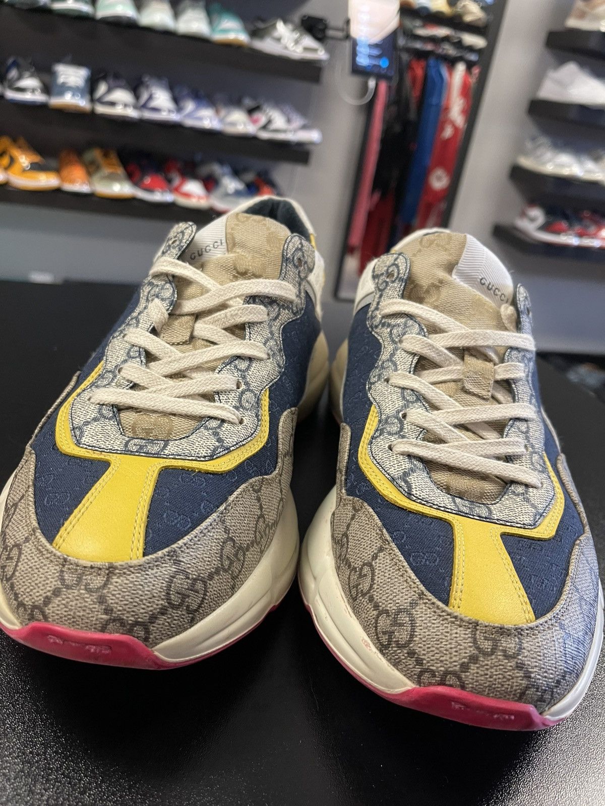Gucci Size 10.5G/11US - Gucci GG Rhyton White/Yellow/Brown Men's Size US 11 / EU 44 - 9 Thumbnail