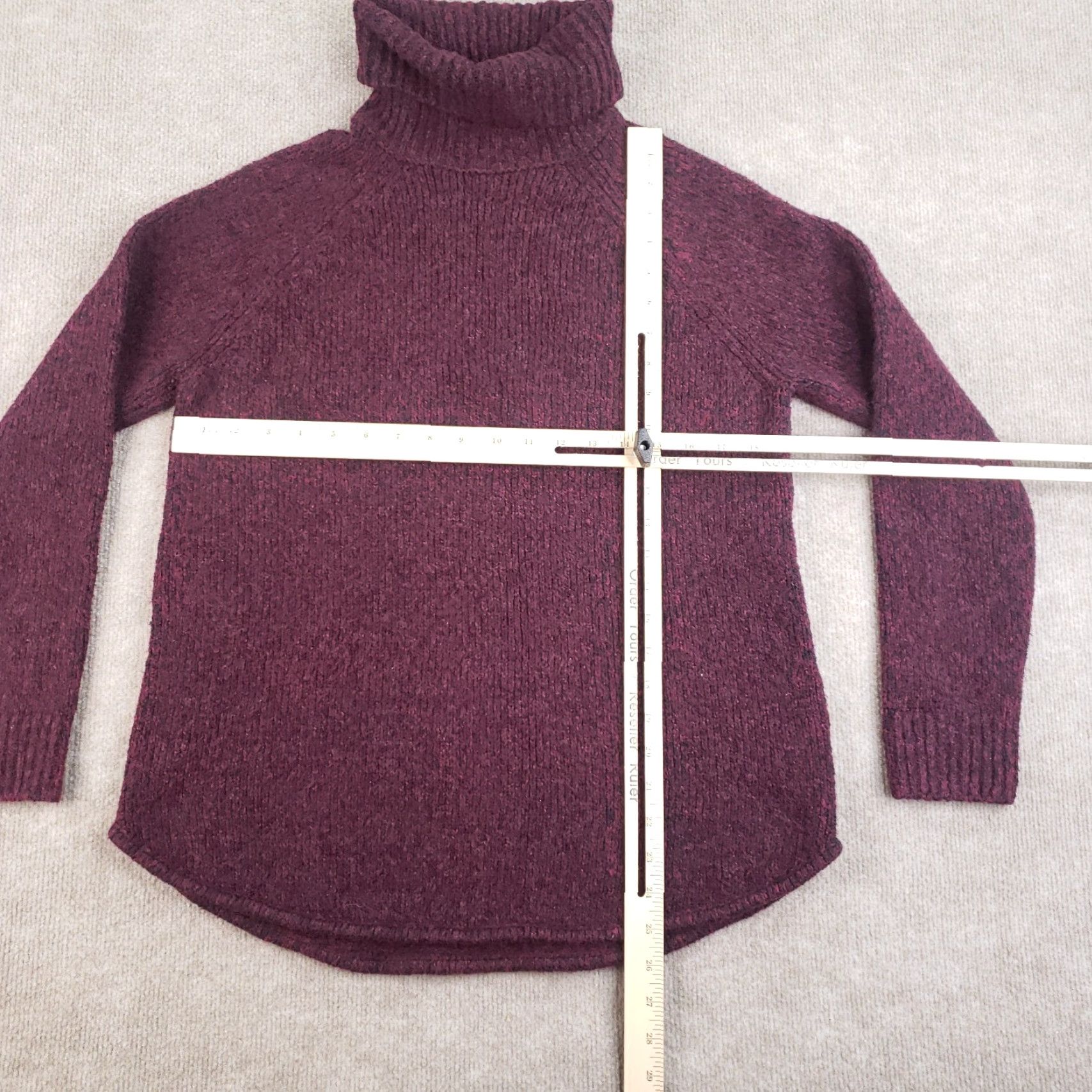Michael Kors Michael Kors Sweater Womens Medium Red Burgundy Pullover Turtleneck Knit Stretch Size M / US 6-8 / IT 42-44 - 2 Thumbnail