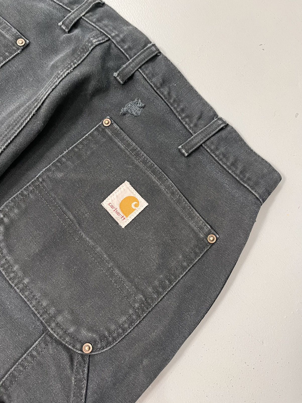 Carhartt × Vintage Vintage Carhartt B01 BLK double knee denim Size US 36 / EU 52 - 9 Thumbnail
