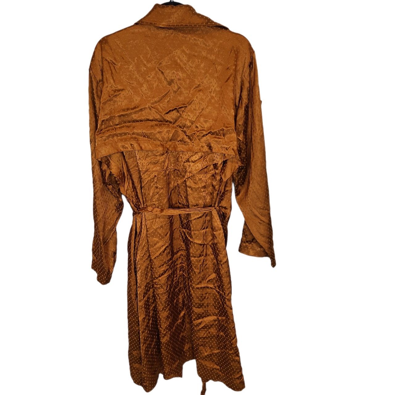 Corridor Torrid Copper Dotted Jacquard Collared Jacket Longline 3X Size 3XL / US 20-22 - 12 Thumbnail