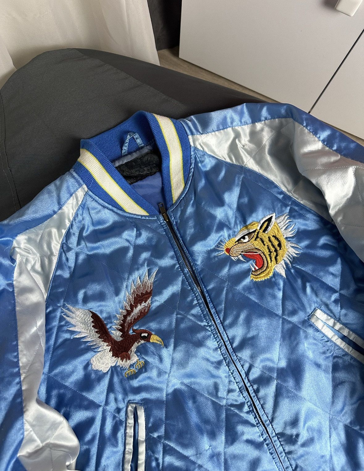 Japanese Brand × Vintage RARE Jungle Storm jacket Japan sukajan fukuoka dragon bomber Size US M / EU 48-50 / 2 - 4 Thumbnail