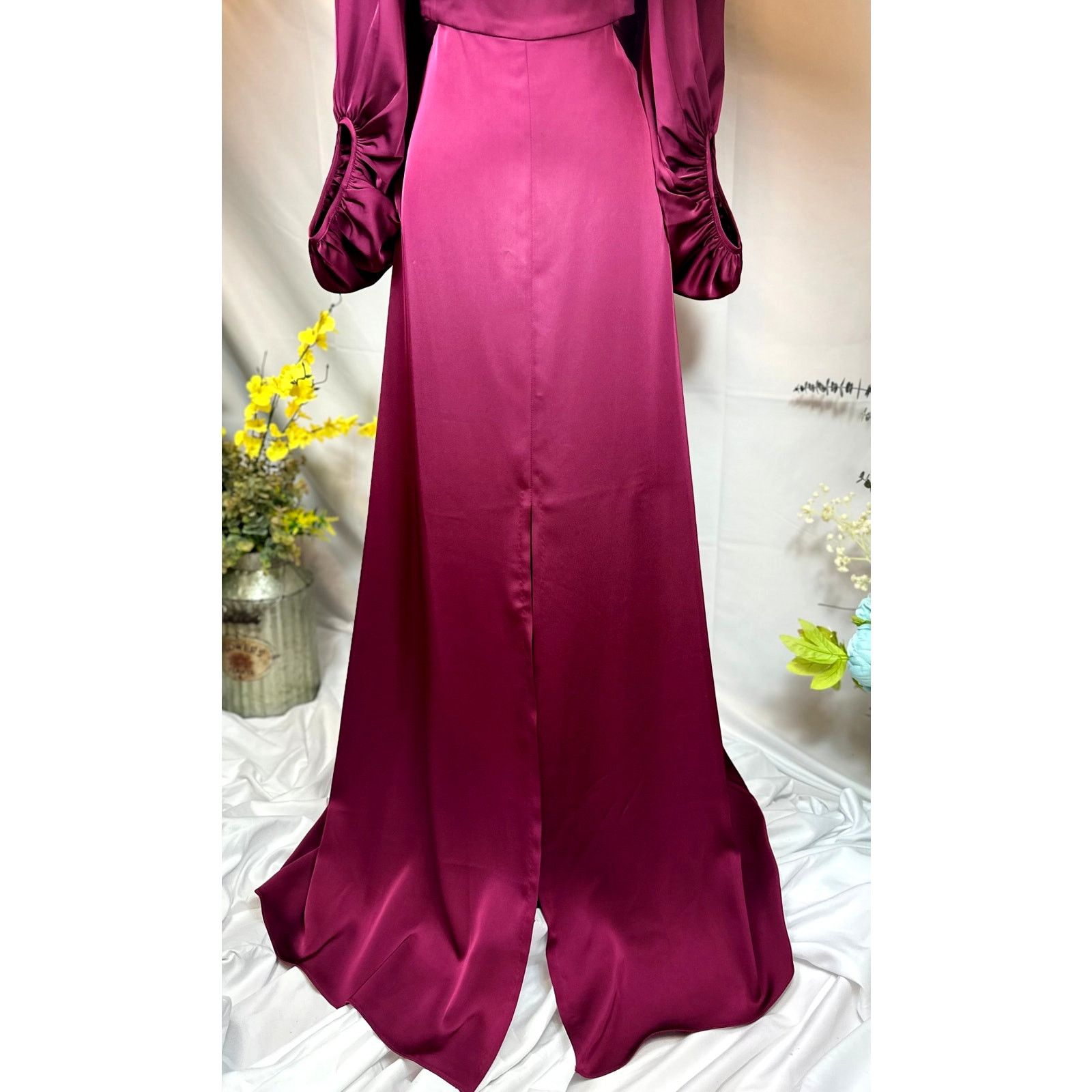 Sachin & Babi Sachin & Babi Women's Burgundy Bryant Gown Front Slit 6 Size M / US 6-8 / IT 42-44 - 4 Thumbnail